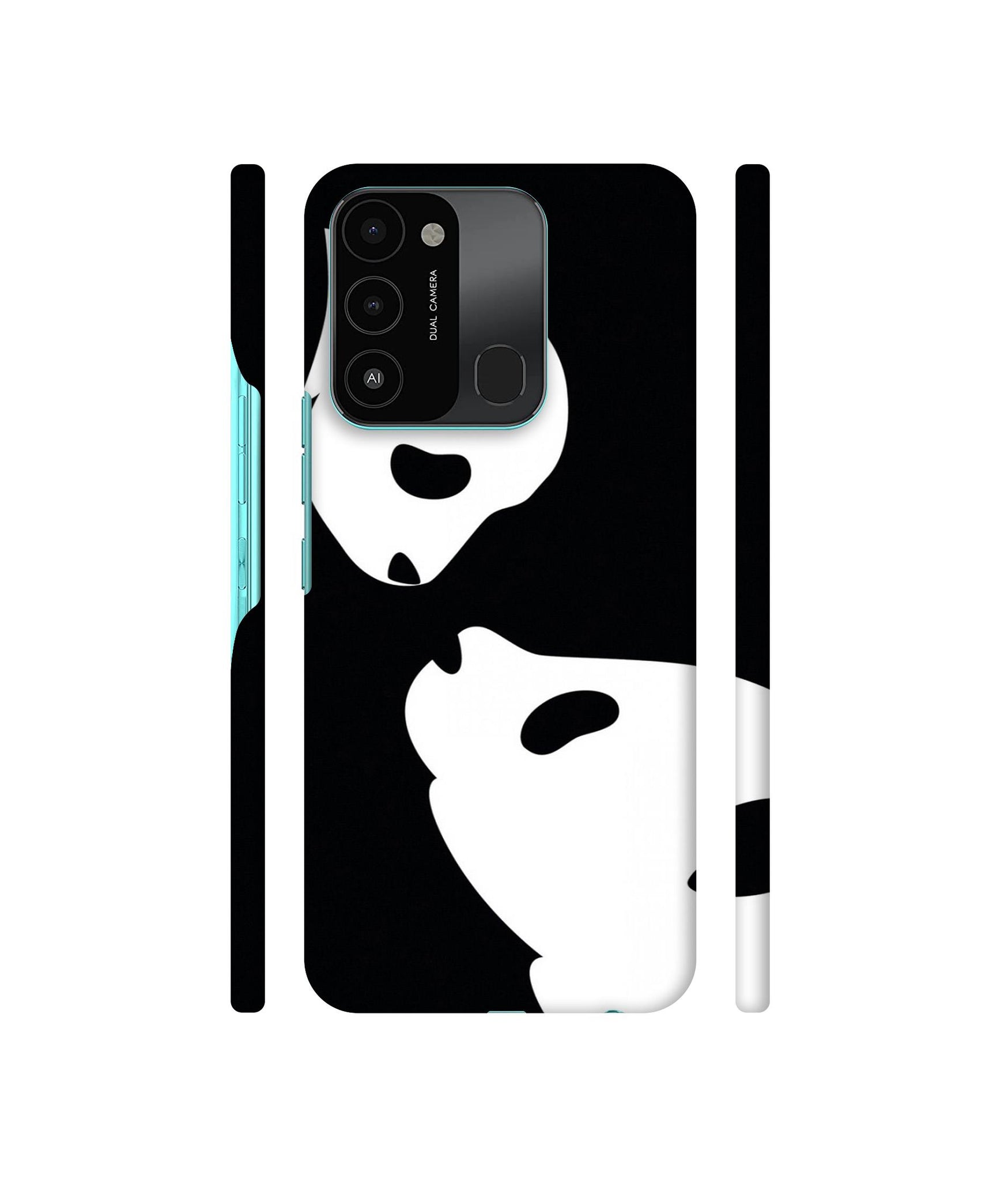 Panda Drawing Designer Hard Back Cover for Tecno Spark 8C