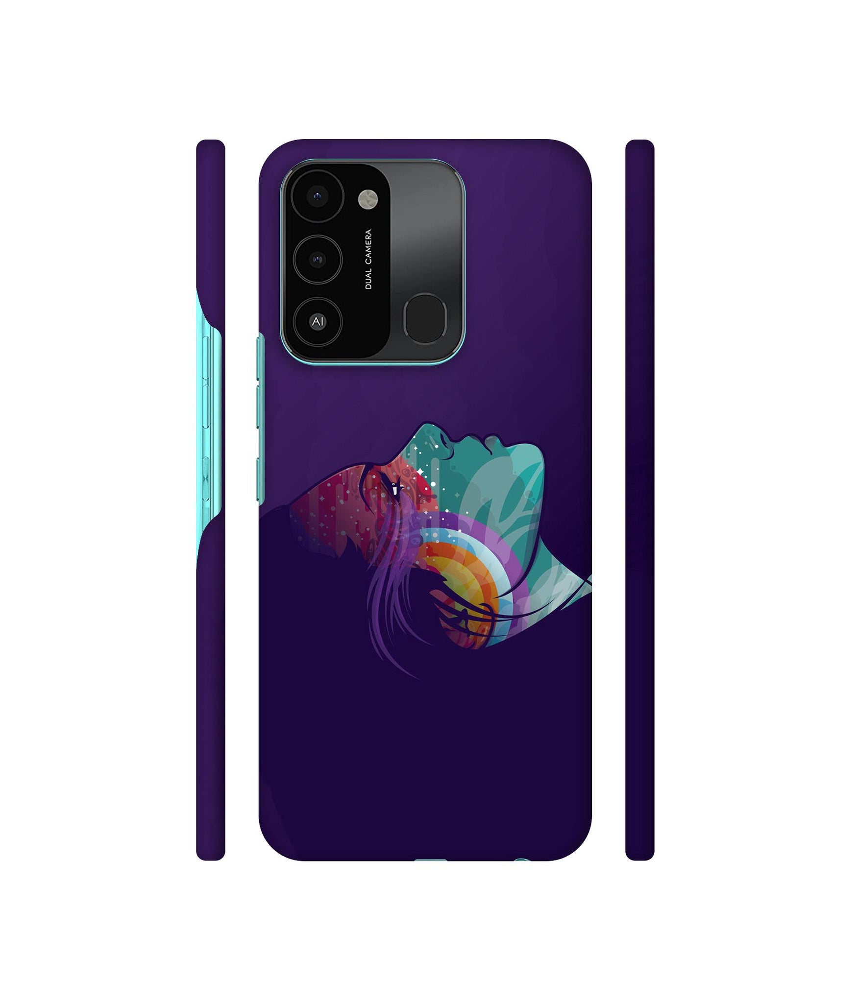 Vector Girl Designer Hard Back Cover for Tecno Spark 8C