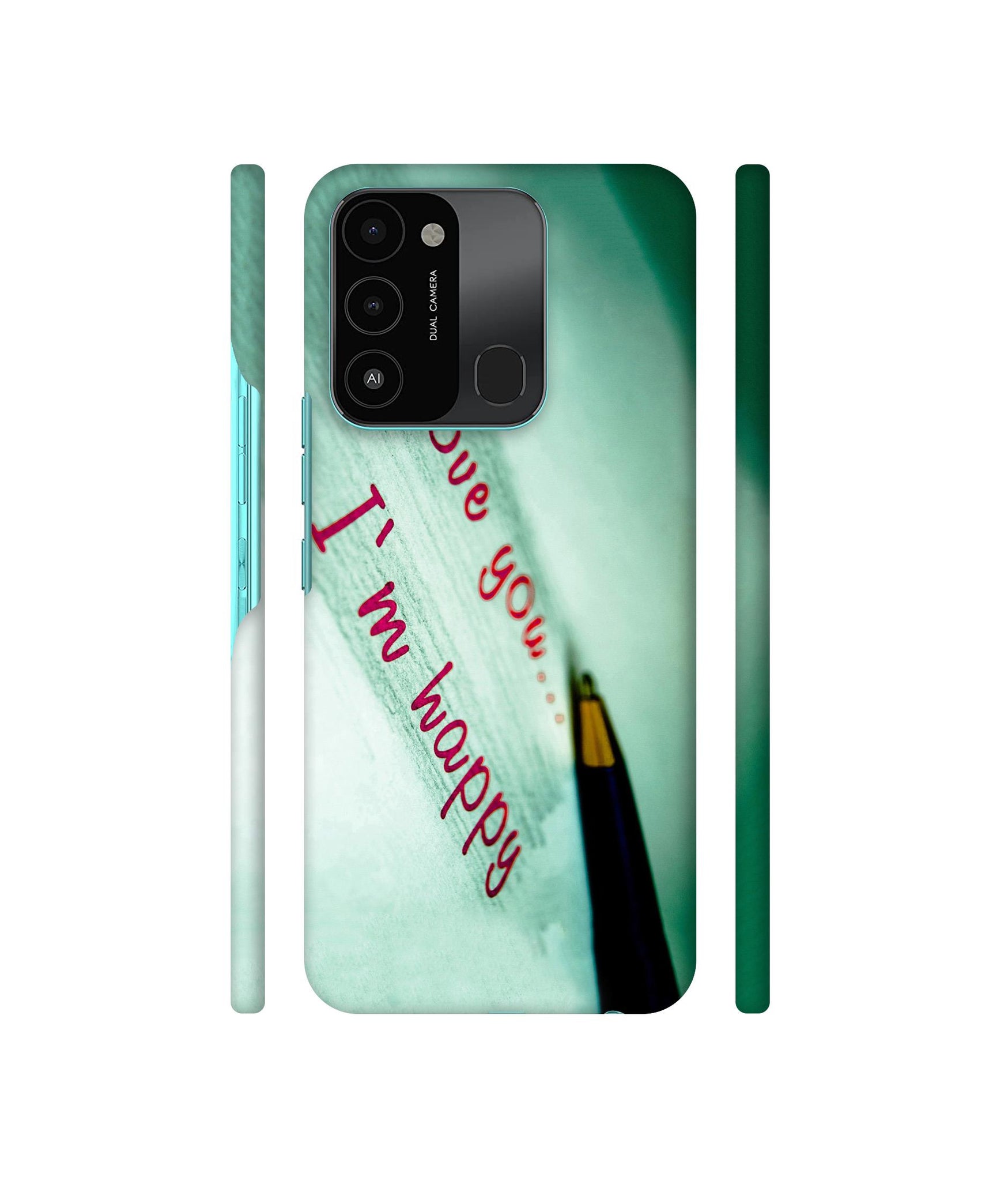 Love Quote Designer Hard Back Cover for Tecno Spark 8C