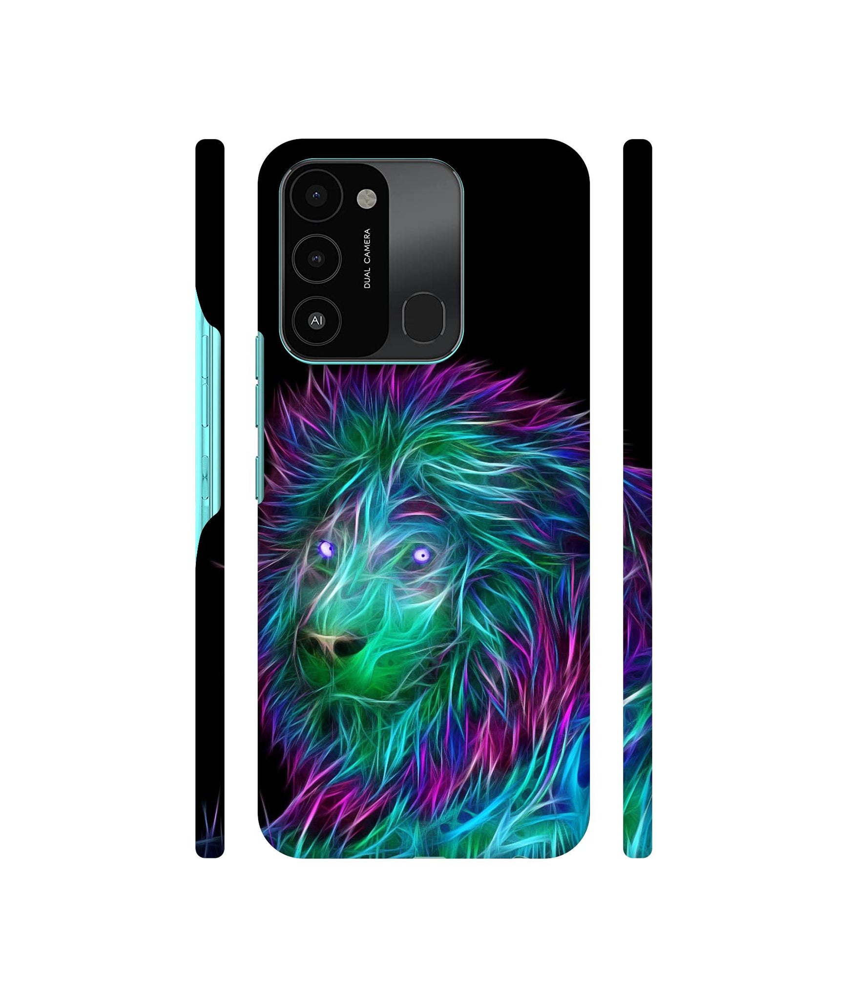 3D Lion Designer Hard Back Cover for Tecno Spark 8C