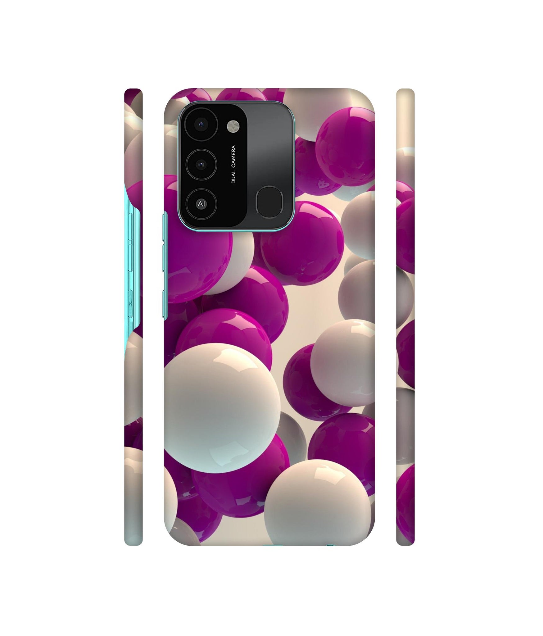 3D Balloons Designer Hard Back Cover for Tecno Spark 8C