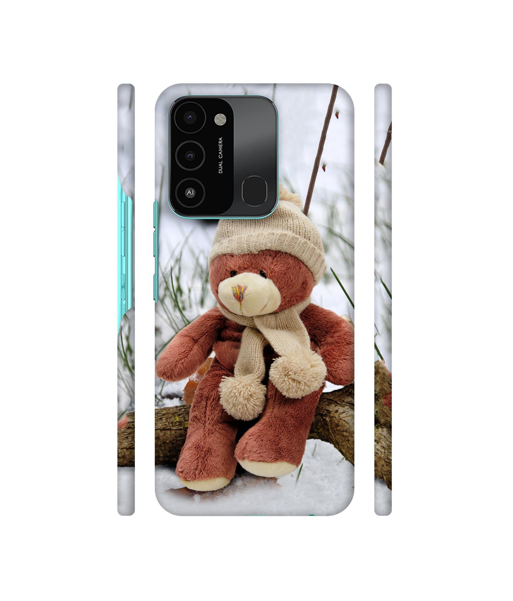 Woolen Bear Designer Hard Back Cover for Tecno Spark 8C