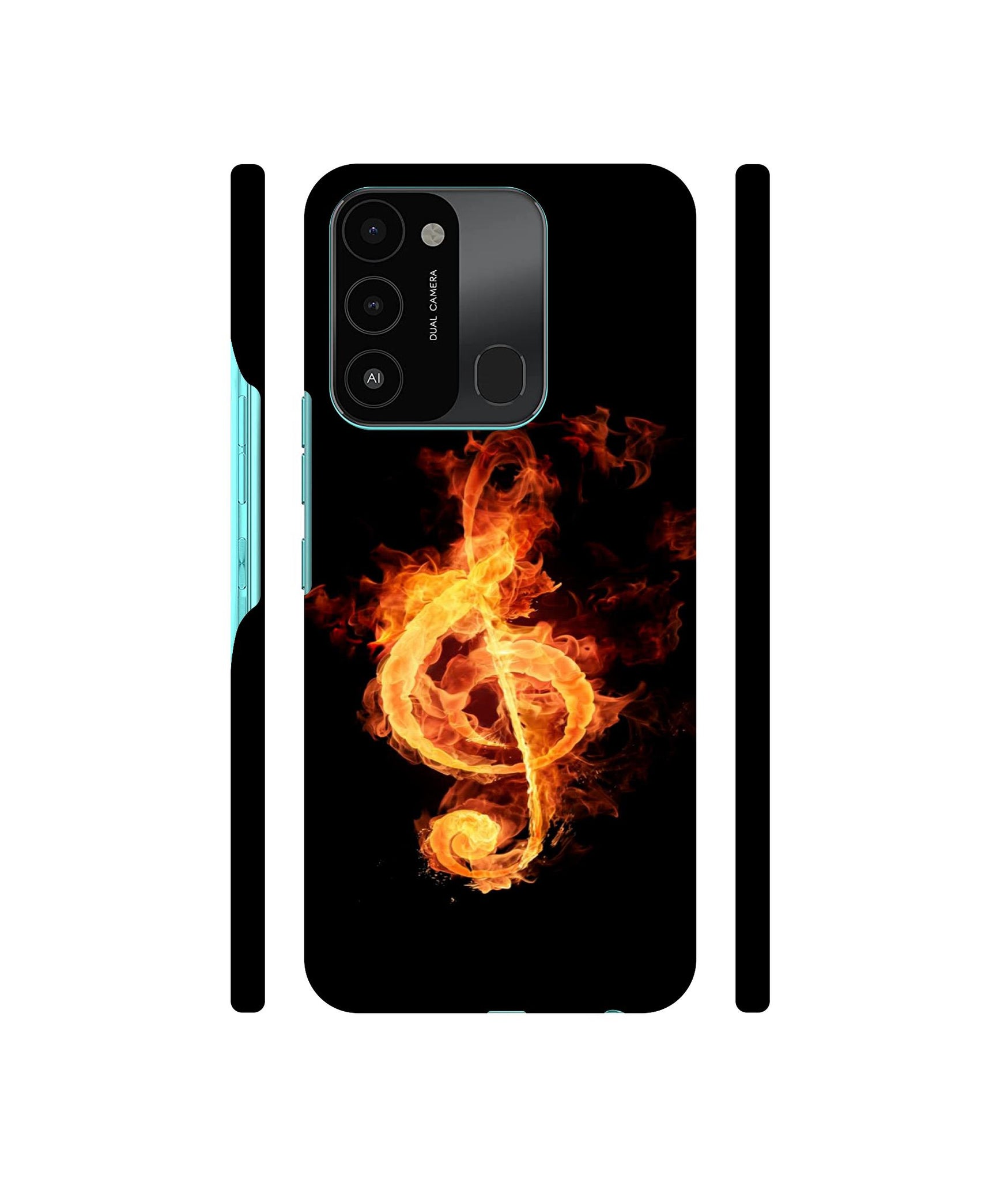 Fire Note Designer Hard Back Cover for Tecno Spark 8C