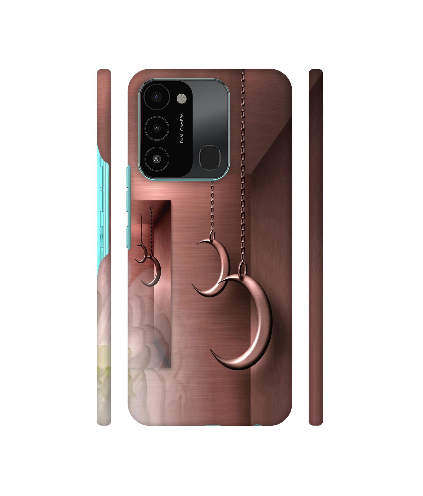 Flower Metal Designer Hard Back Cover for Tecno Spark 8C