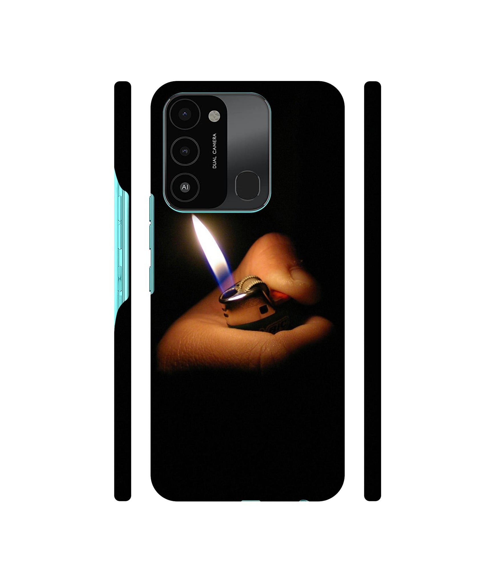 Lighter Flames Designer Hard Back Cover for Tecno Spark 8C