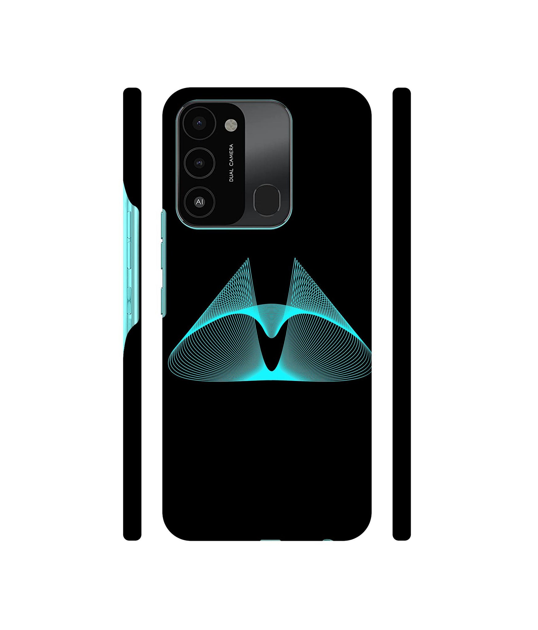 Mesh Shape Glitter Designer Hard Back Cover for Tecno Spark 8C