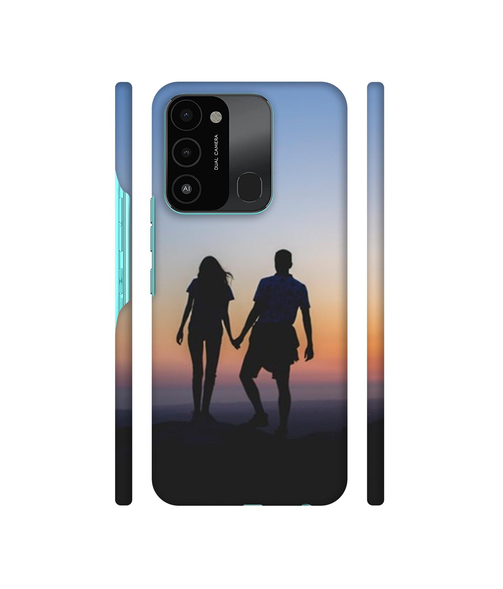 Couple On Beach Designer Hard Back Cover for Tecno Spark 8C