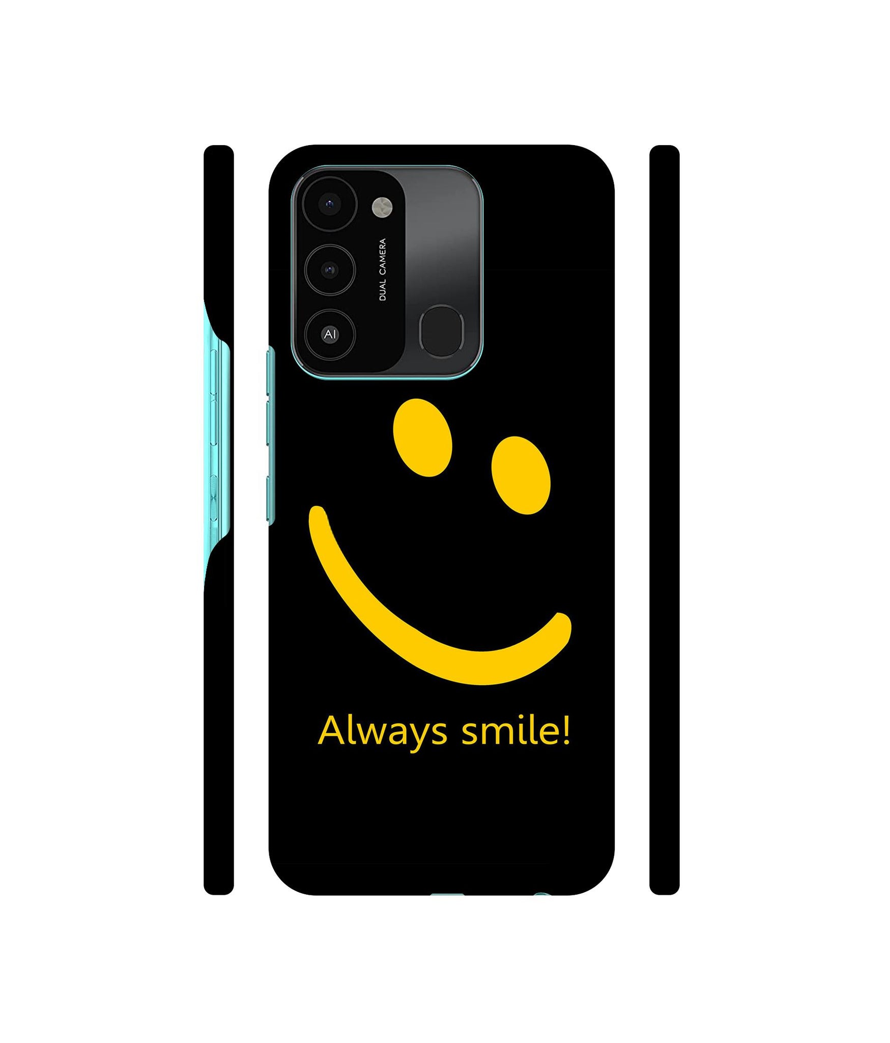Always Smile Quote Designer Hard Back Cover for Tecno Spark 8C