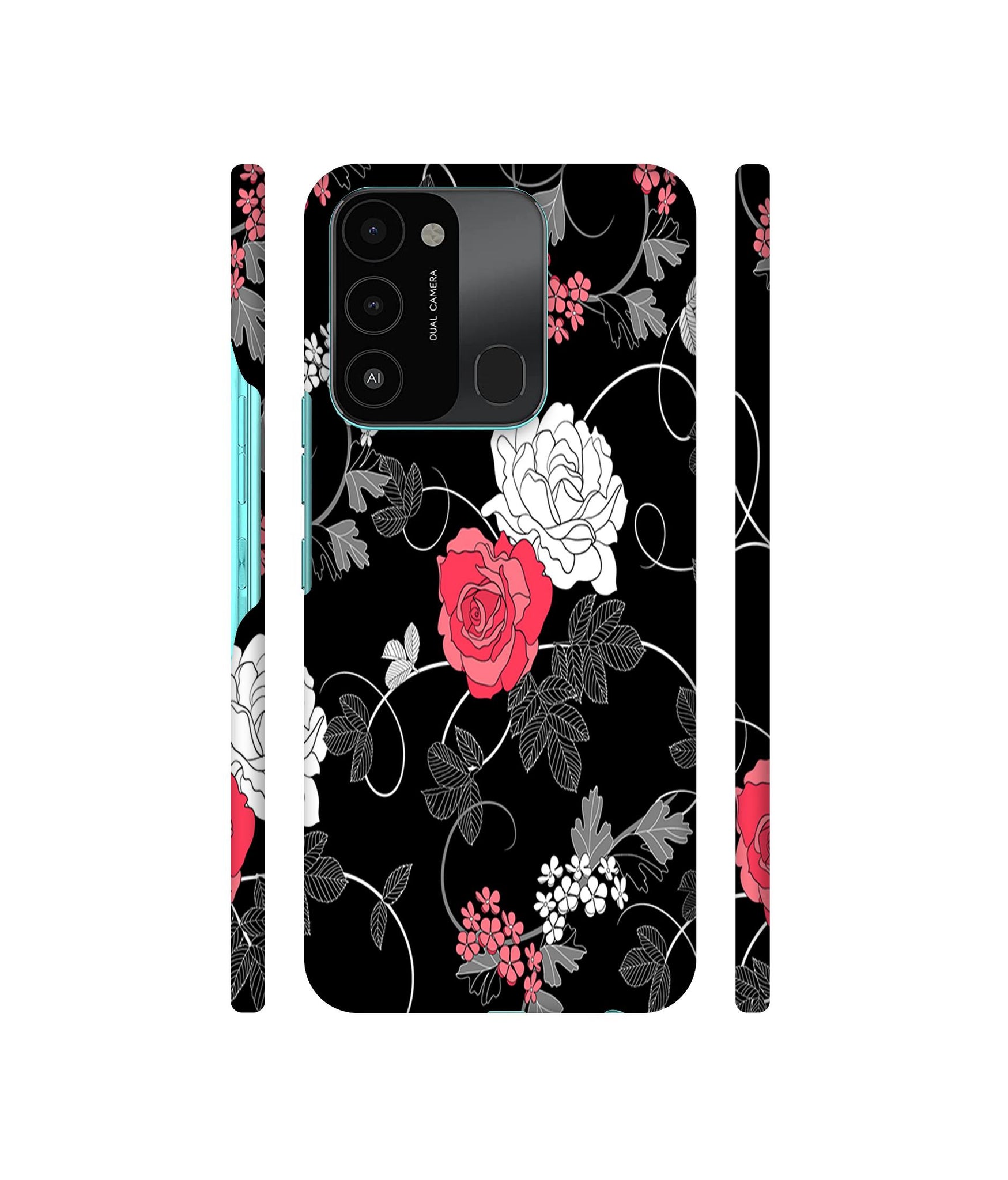 Roses Designer Hard Back Cover for Tecno Spark 8C