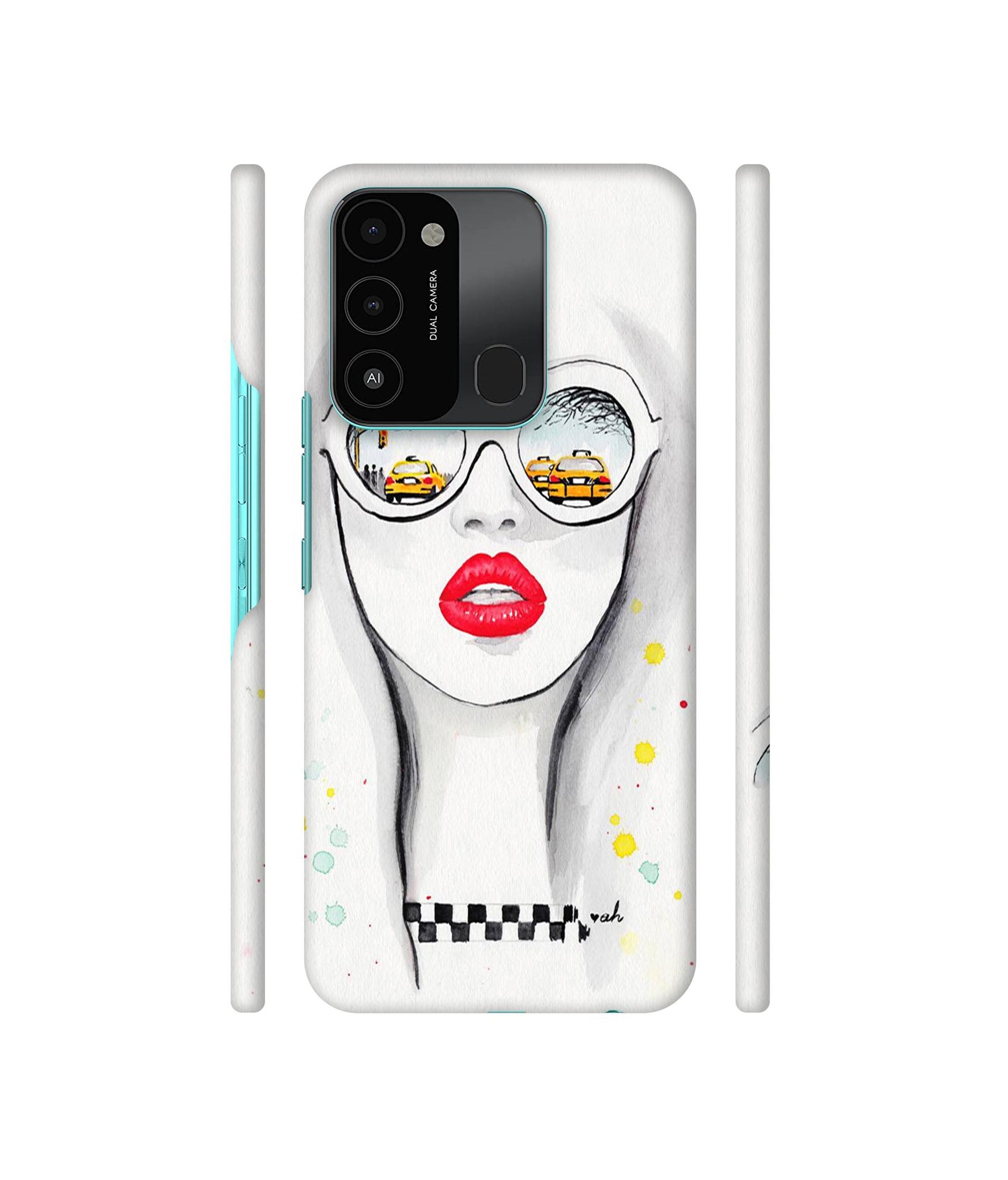 Girl Designer Hard Back Cover for Tecno Spark 8C