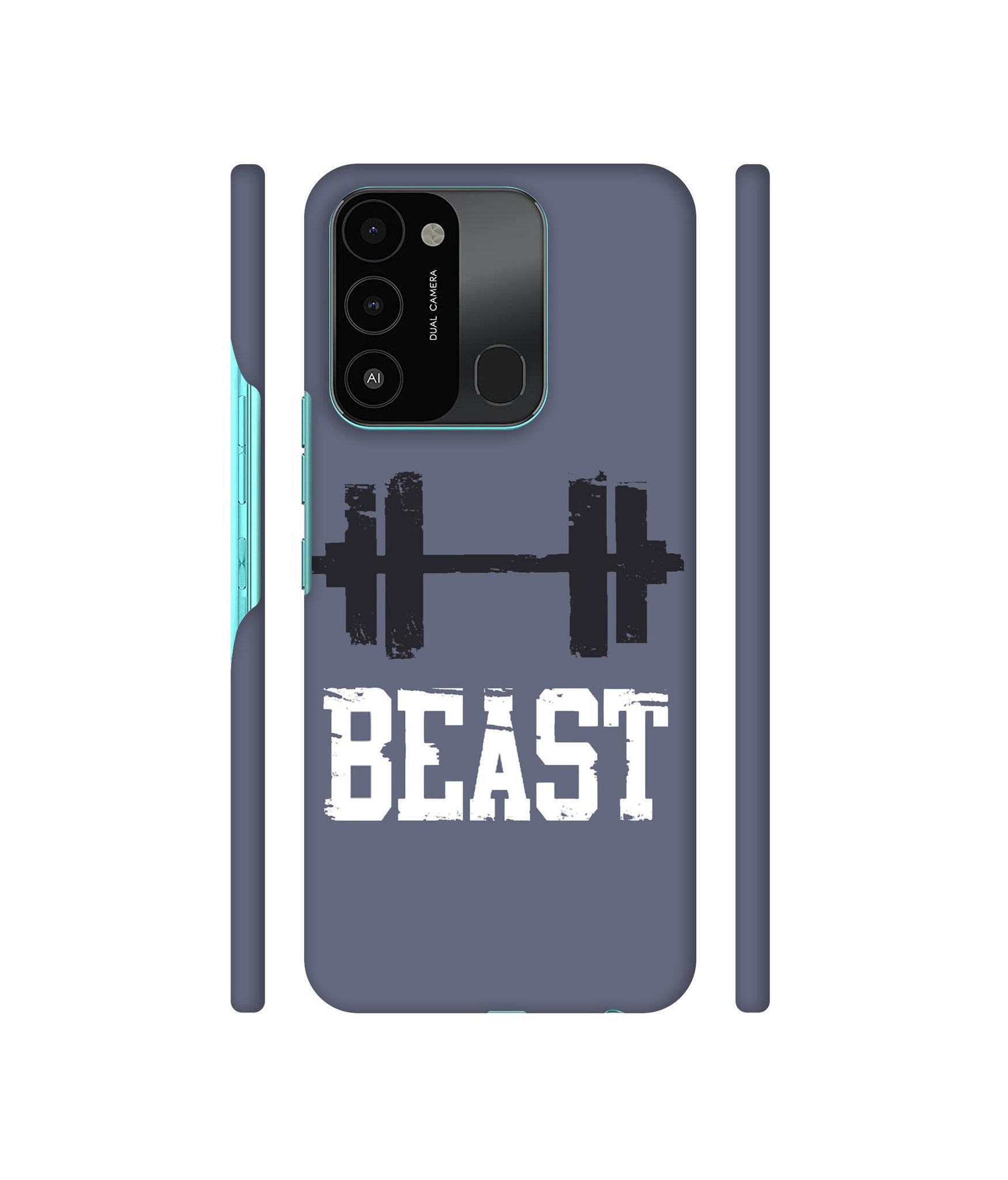 Beast Gym Designer Hard Back Cover for Tecno Spark 8C