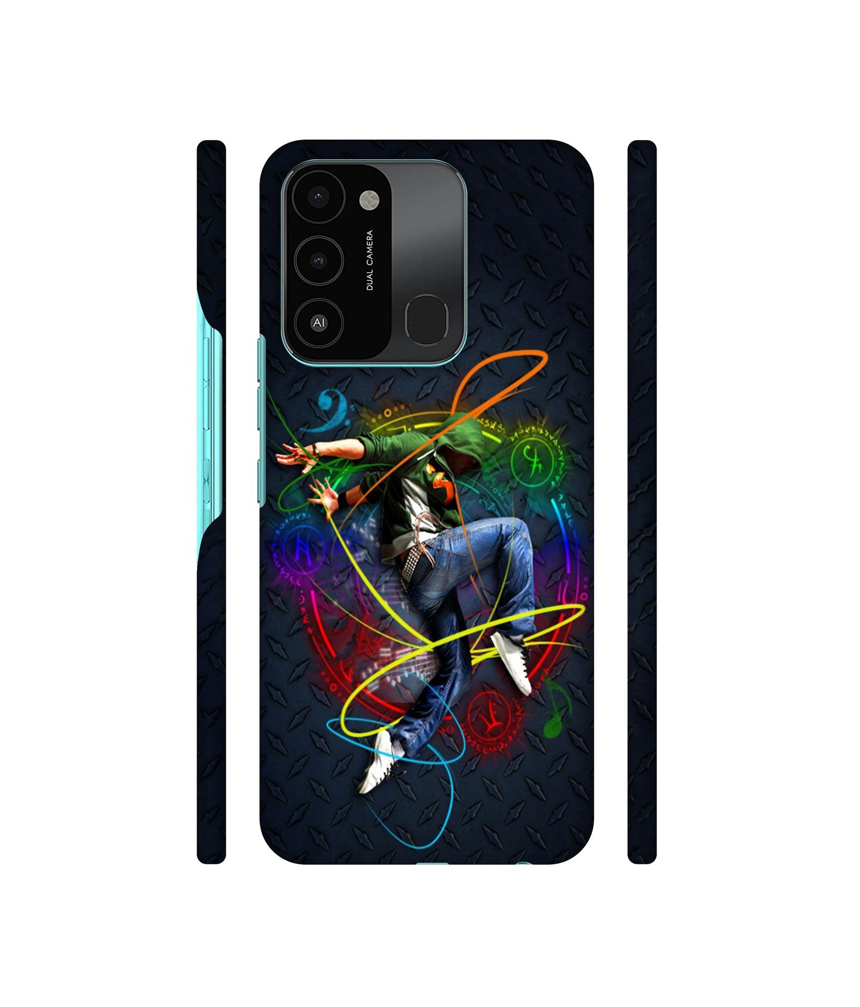 Boy With Music Designer Hard Back Cover for Tecno Spark 8C