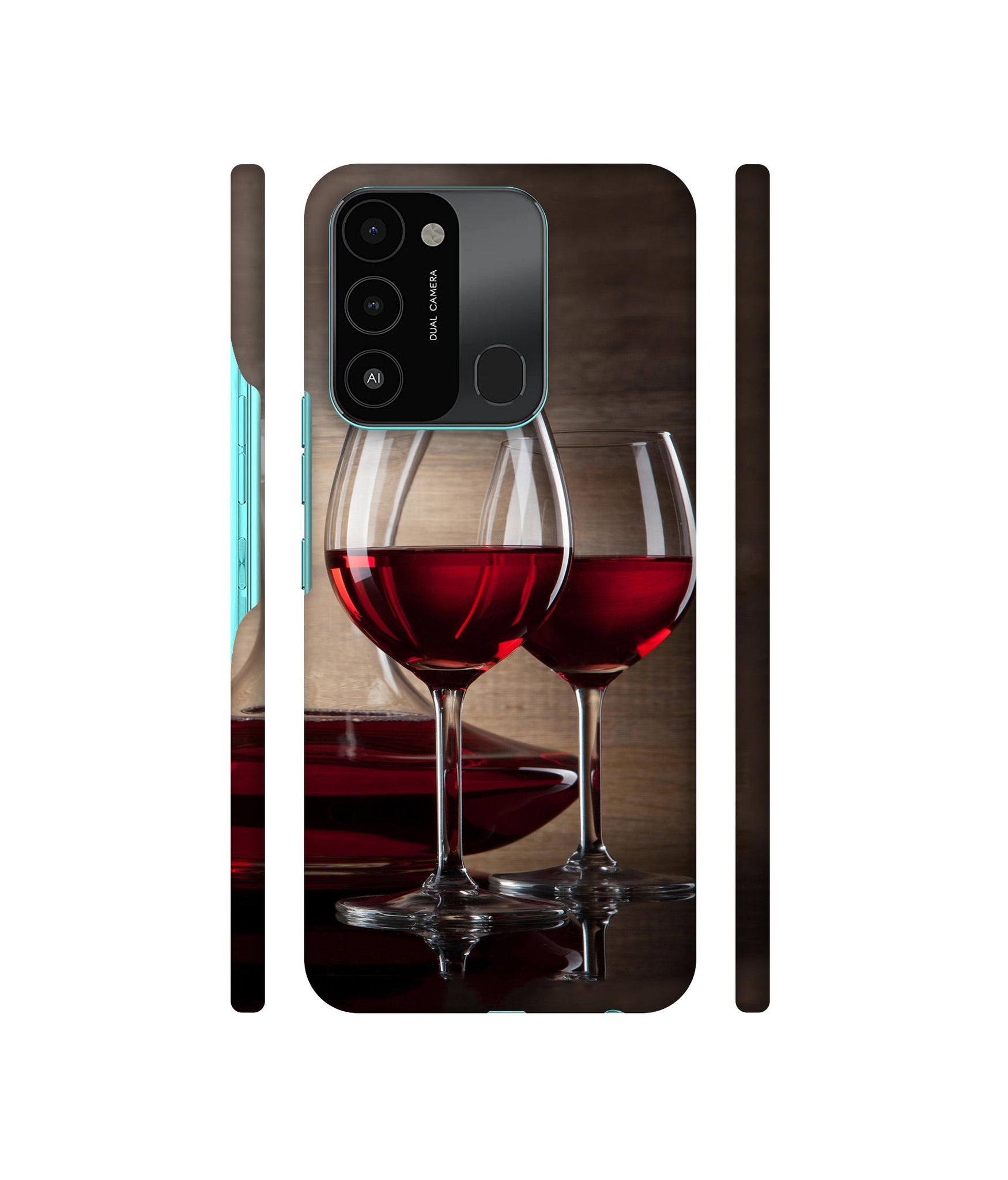Wine Glass Designer Hard Back Cover for Tecno Spark 8C