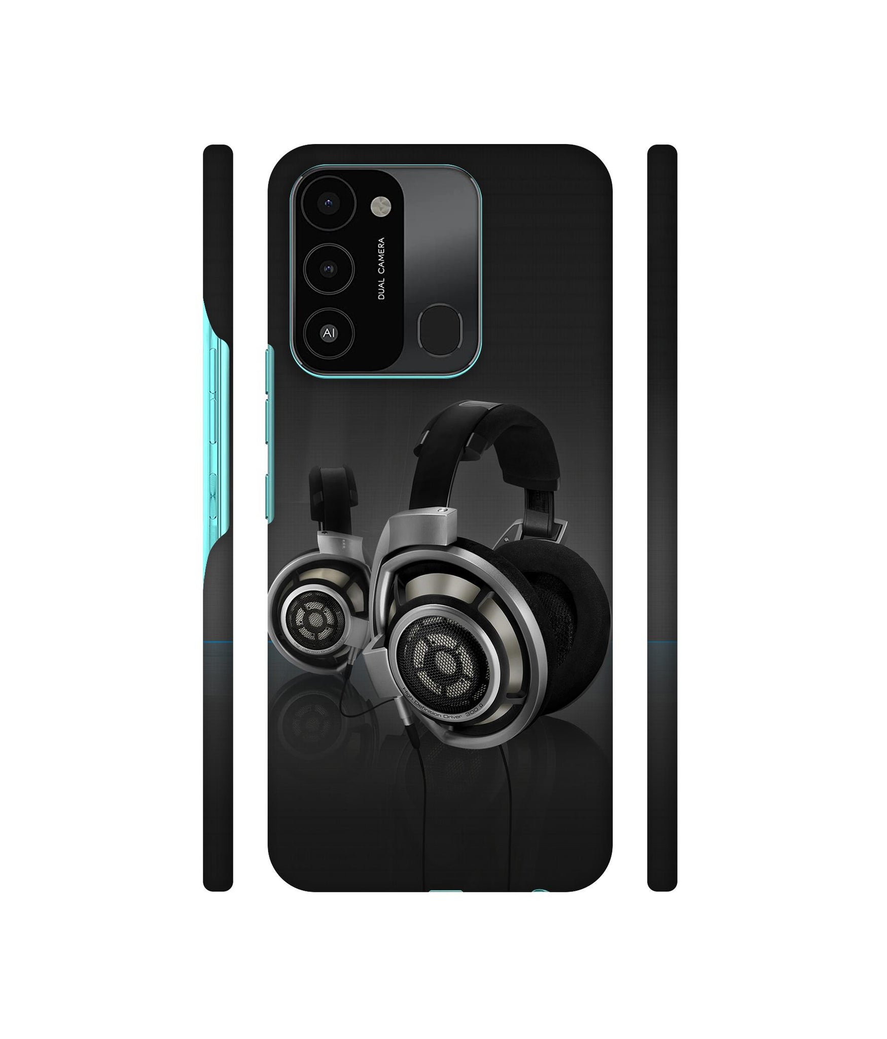 Head Phone Designer Hard Back Cover for Tecno Spark 8C