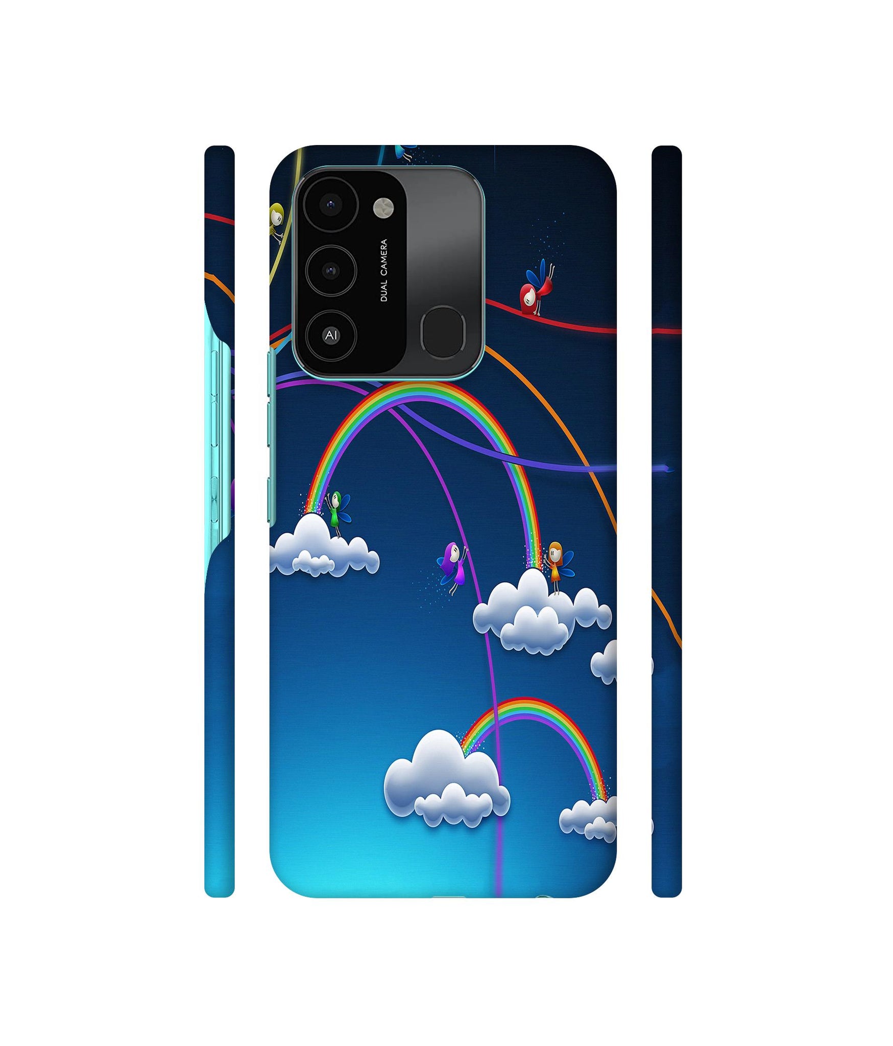 Rainbow Designer Hard Back Cover for Tecno Spark 8C