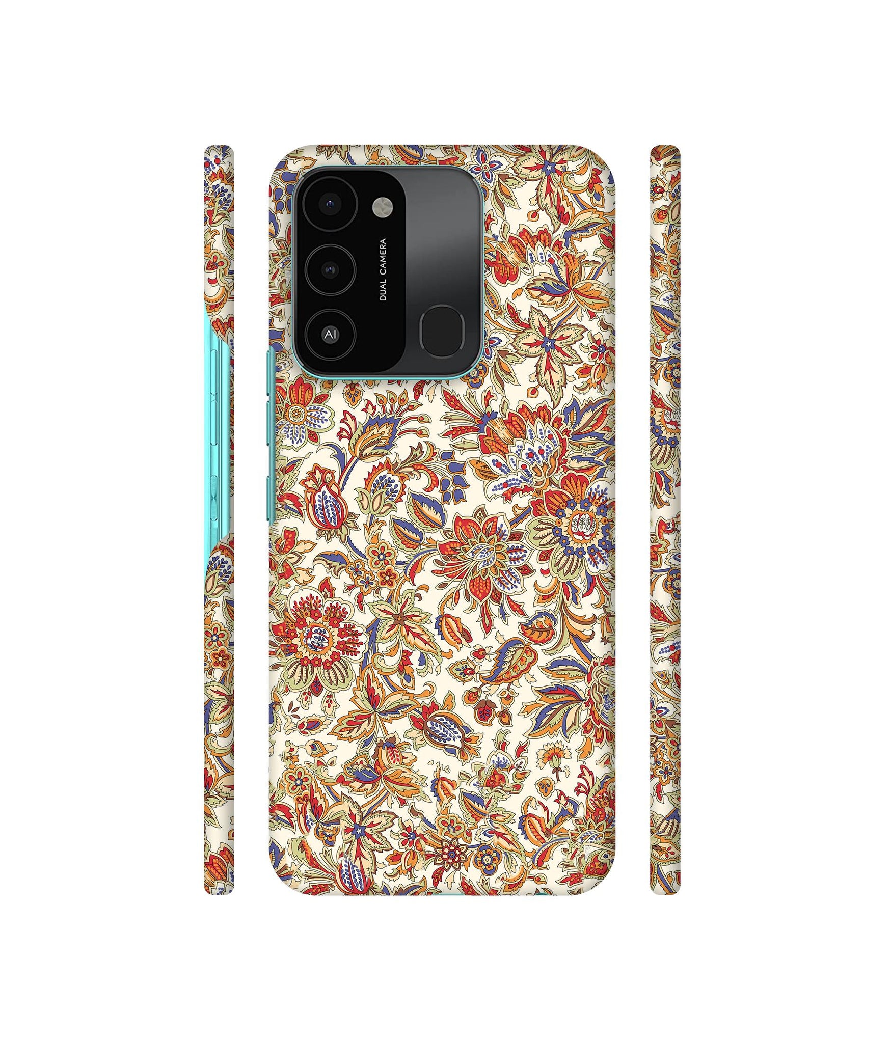 Floral Designer Hard Back Cover for Tecno Spark 8C