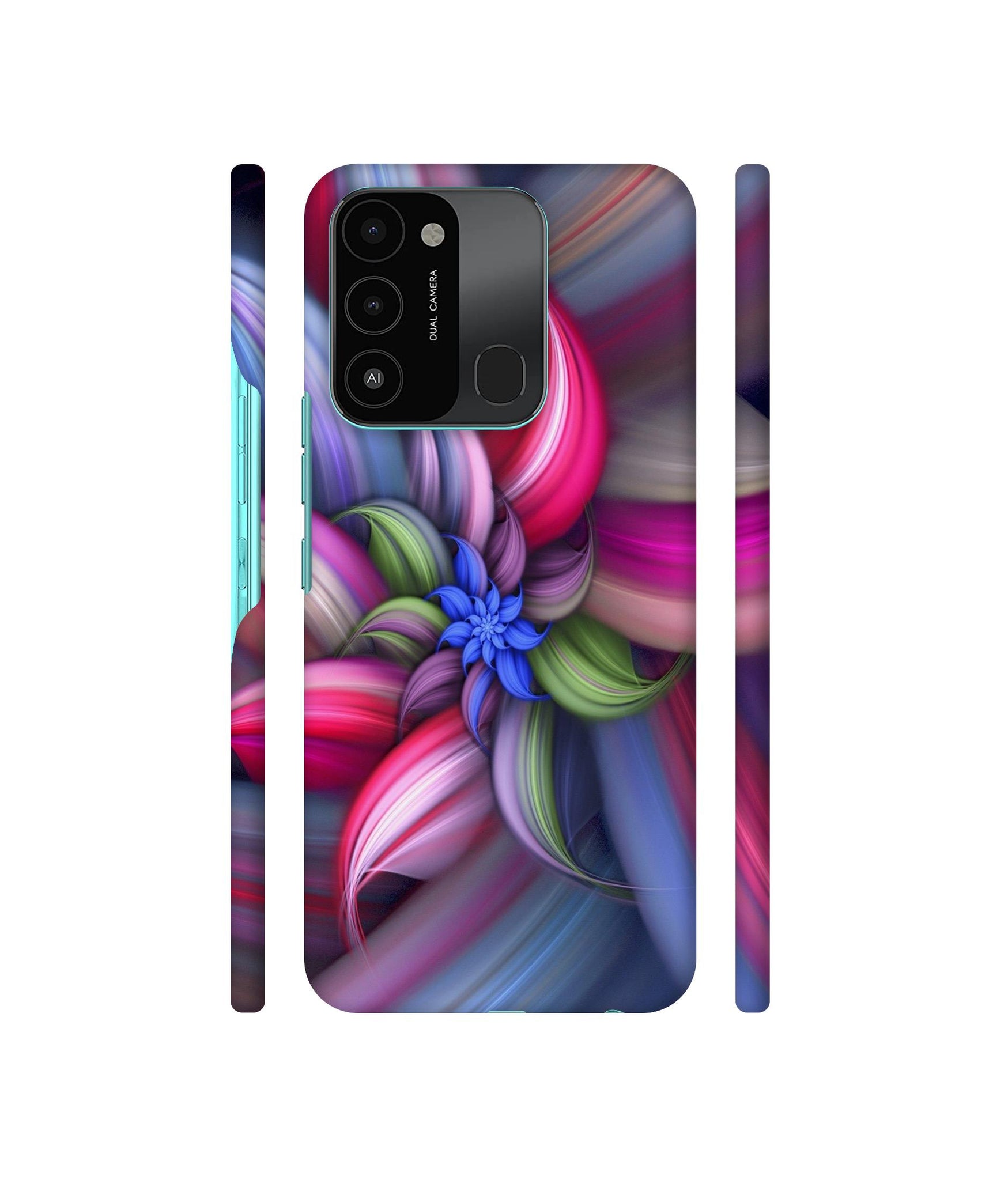 Colorful Flower Designer Hard Back Cover for Tecno Spark 8C