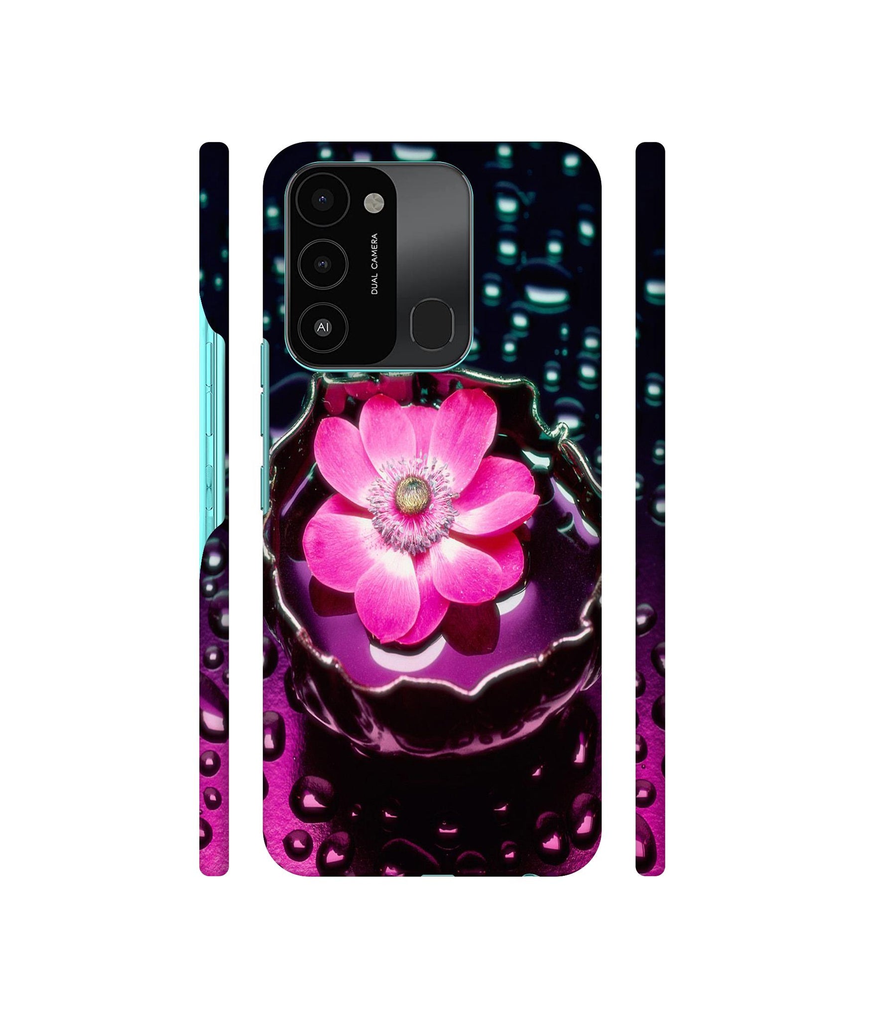 Flower in Water Designer Hard Back Cover for Tecno Spark 8C