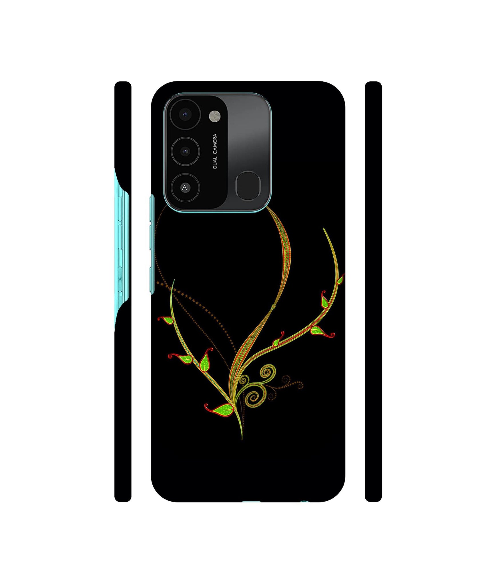 Yellow Pattern Designer Hard Back Cover for Tecno Spark 8C
