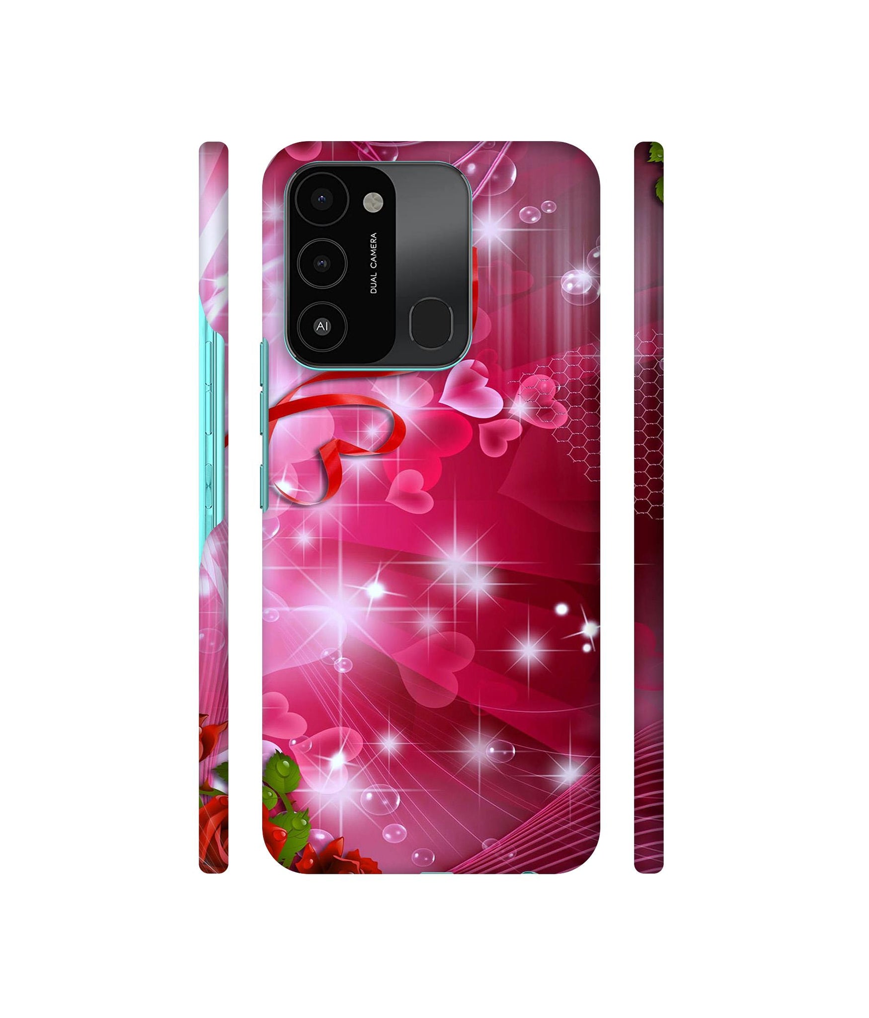 Love Designer Hard Back Cover for Tecno Spark 8C