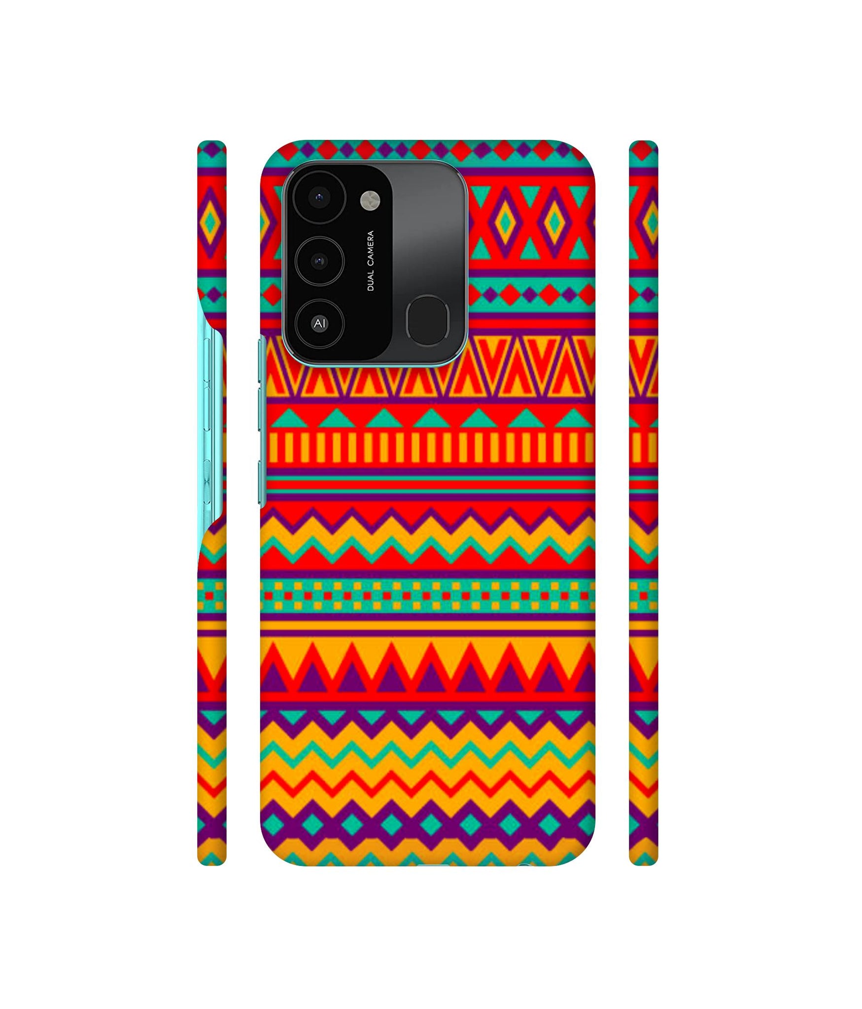Multicolor Rangoli Art Designer Hard Back Cover for Tecno Spark 8C