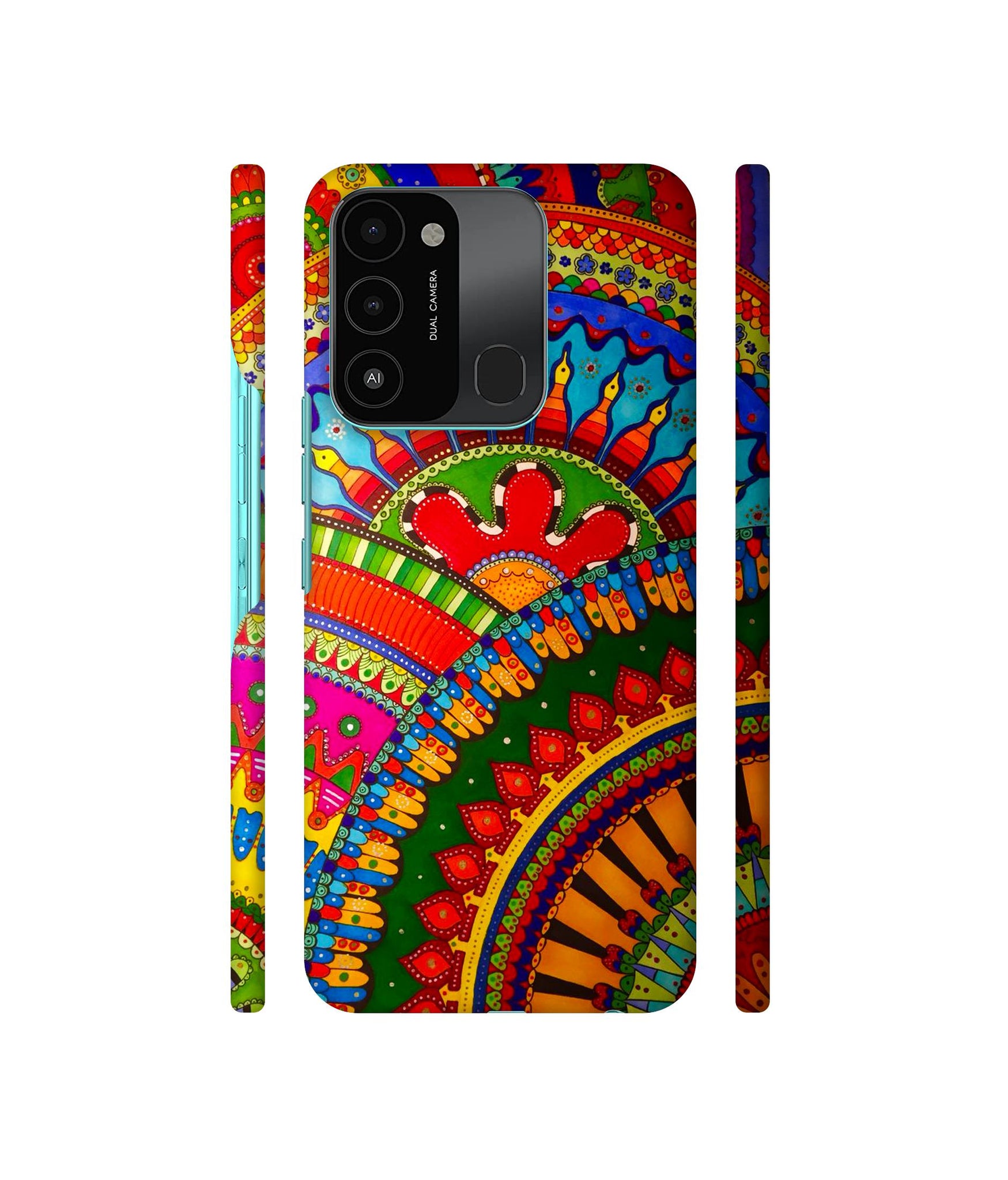 Rajasthani Rangoli Art Designer Hard Back Cover for Tecno Spark 8C