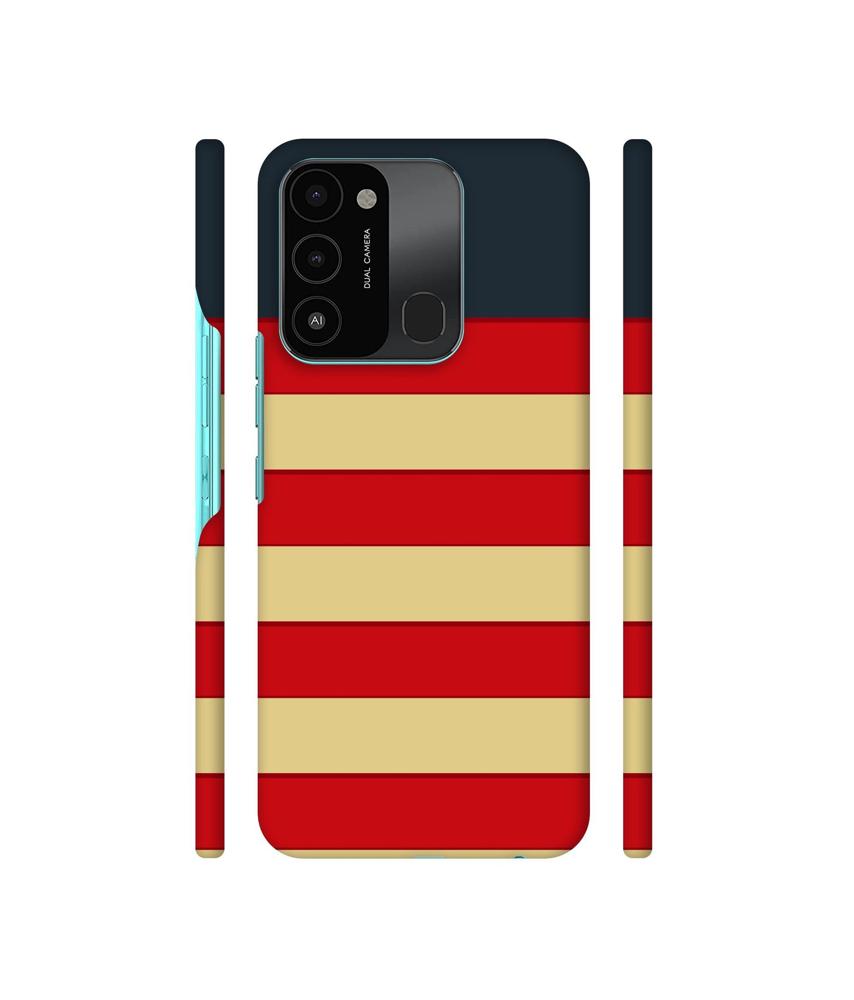 Multicolor Lines Designer Hard Back Cover for Tecno Spark 8C