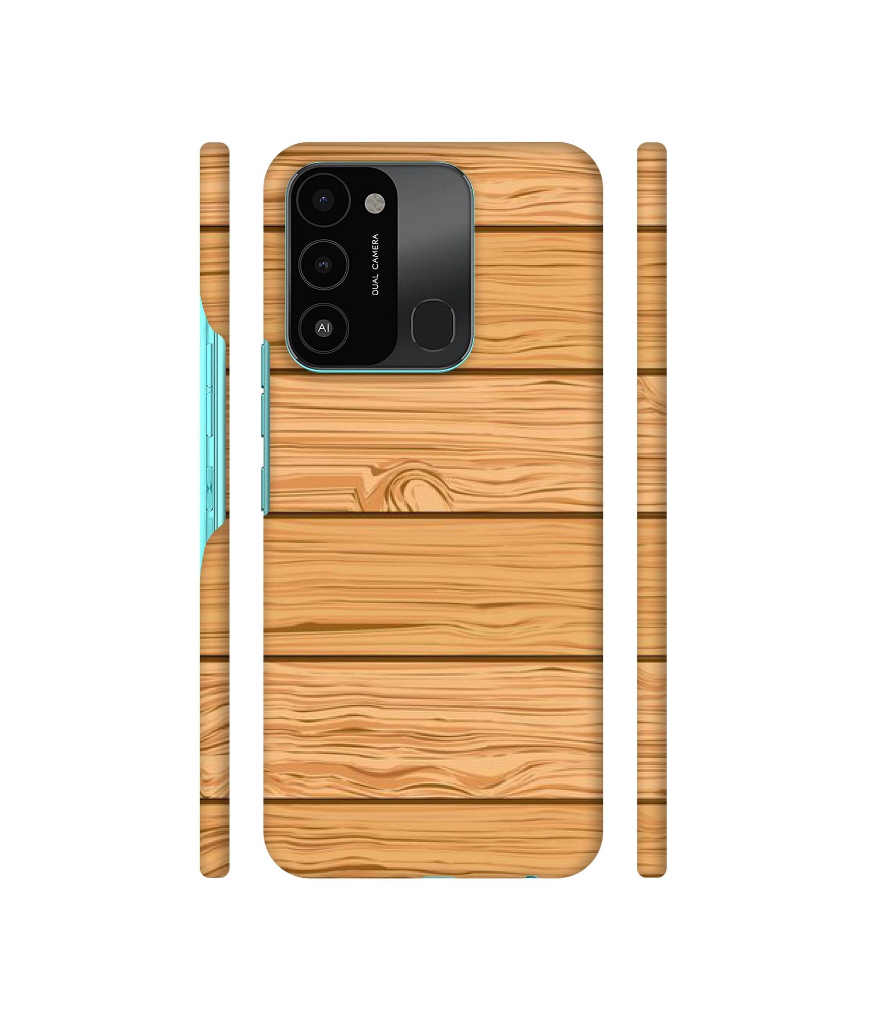 Wooden Texture Pattern Designer Hard Back Cover for Tecno Spark 8C