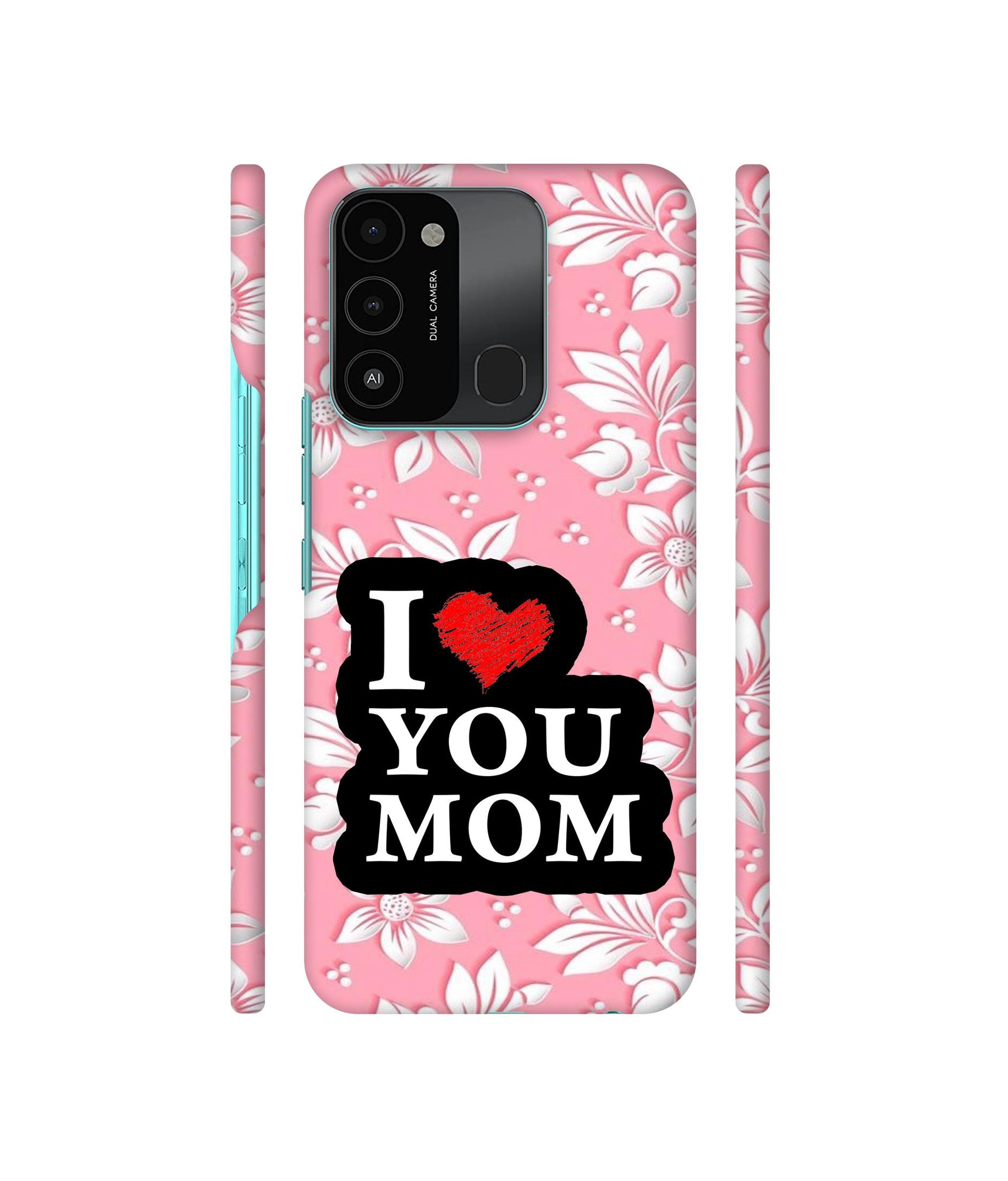 I Love Mom Designer Hard Back Cover for Tecno Spark 8C