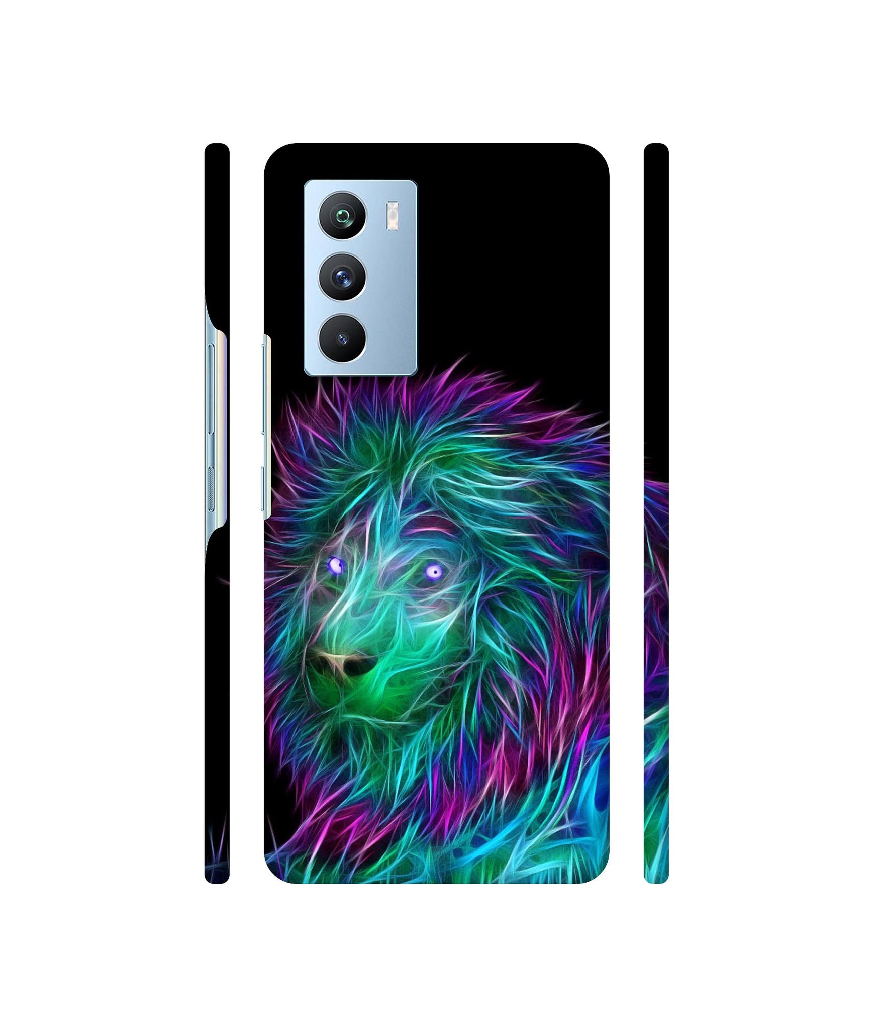 3D Lion Designer Hard Back Cover for Vivo iQOO 9 SE 5G
