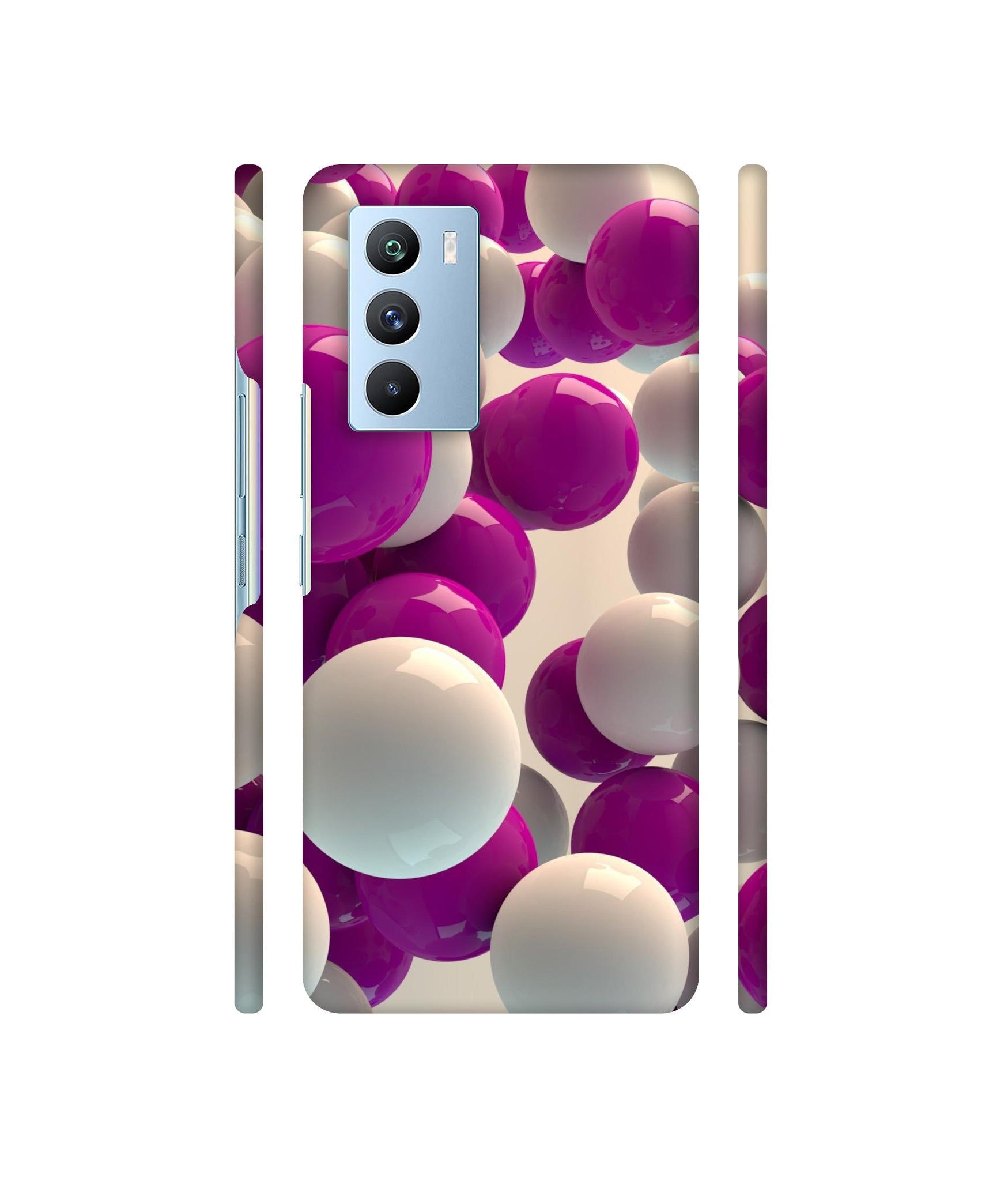 3D Balloons Designer Hard Back Cover for Vivo iQOO 9 SE 5G