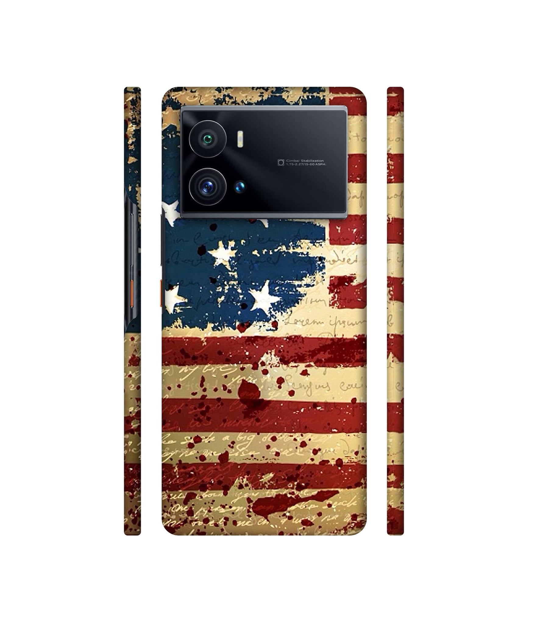 Colorful USA Flag Designer Hard Back Cover for Vivo iQOO 9 Pro 5G