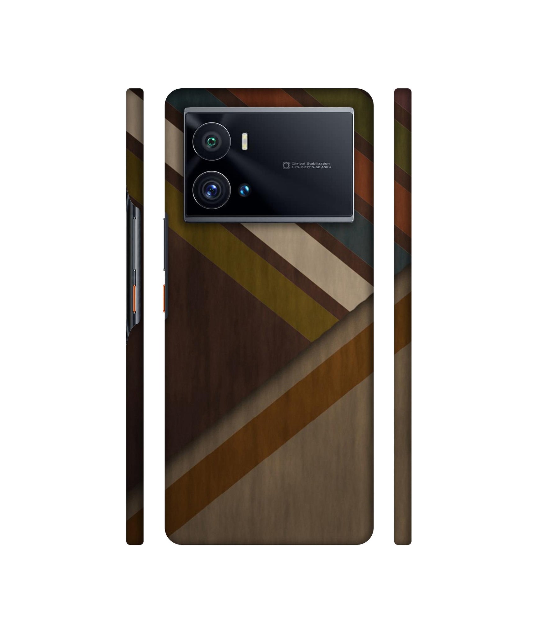 Colorful Wooden Pattern Designer Hard Back Cover for Vivo iQOO 9 Pro 5G