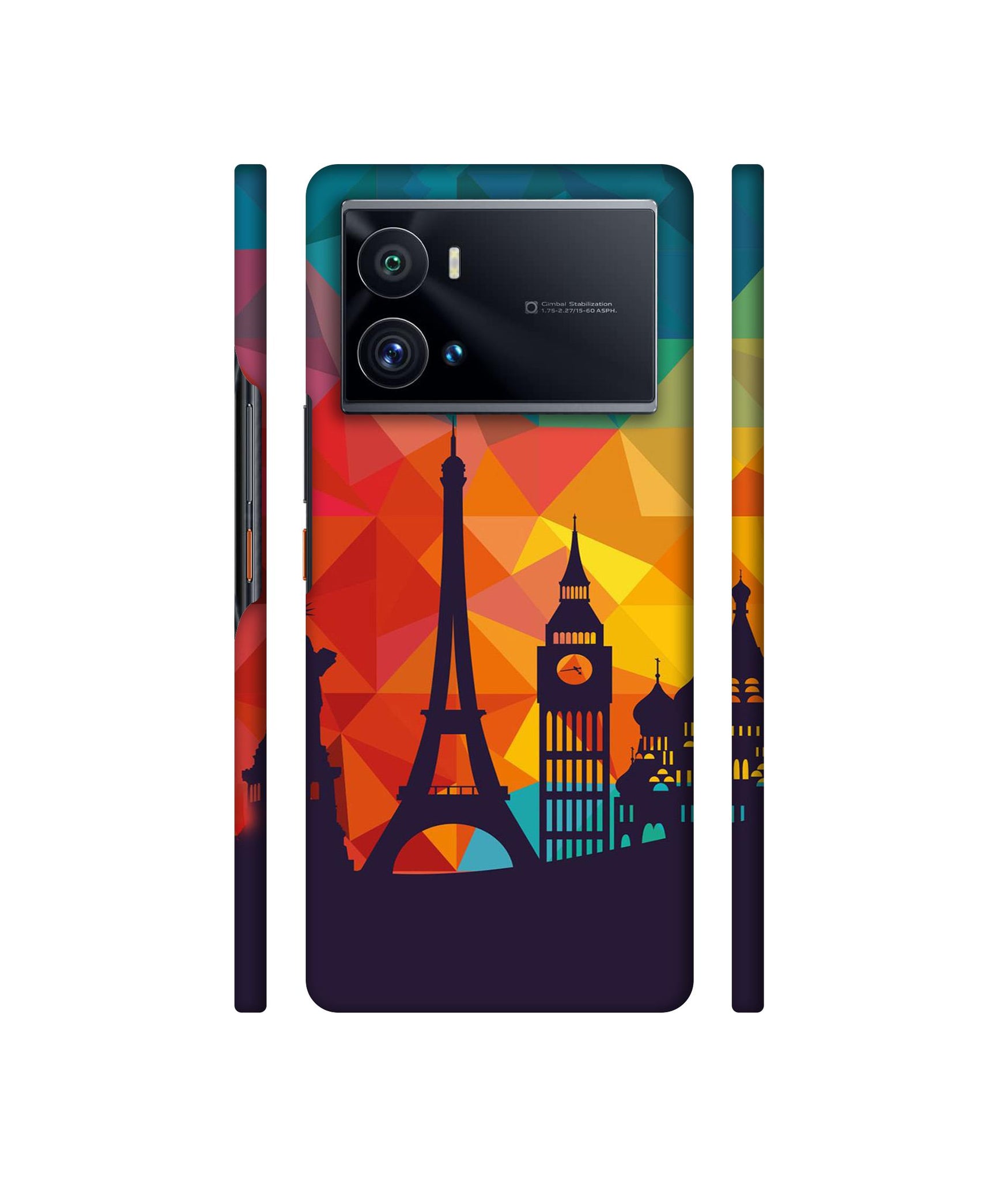 Colored Paris Designer Hard Back Cover for Vivo iQOO 9 Pro 5G