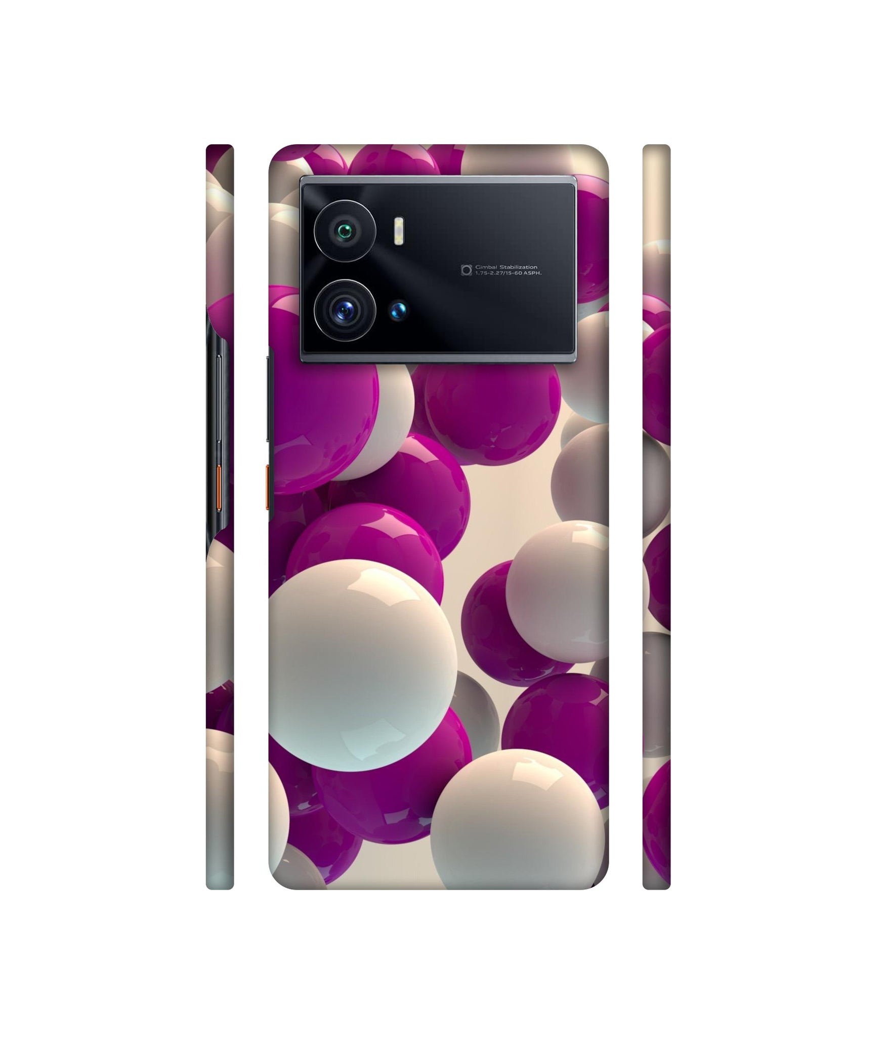 3D Balloons Designer Hard Back Cover for Vivo iQOO 9 Pro 5G