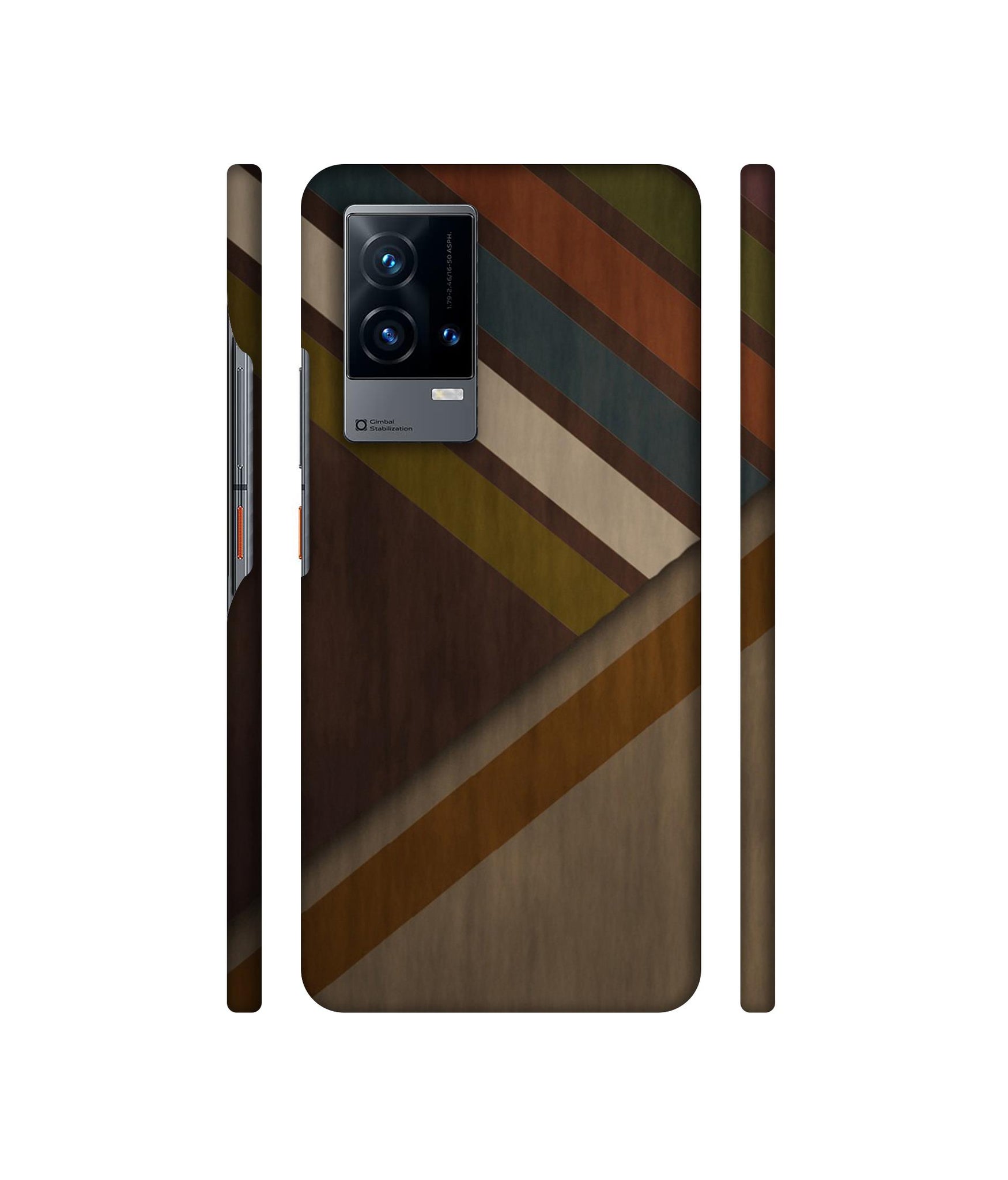 Colorful Wooden Pattern Designer Hard Back Cover for Vivo iQOO 9 5G