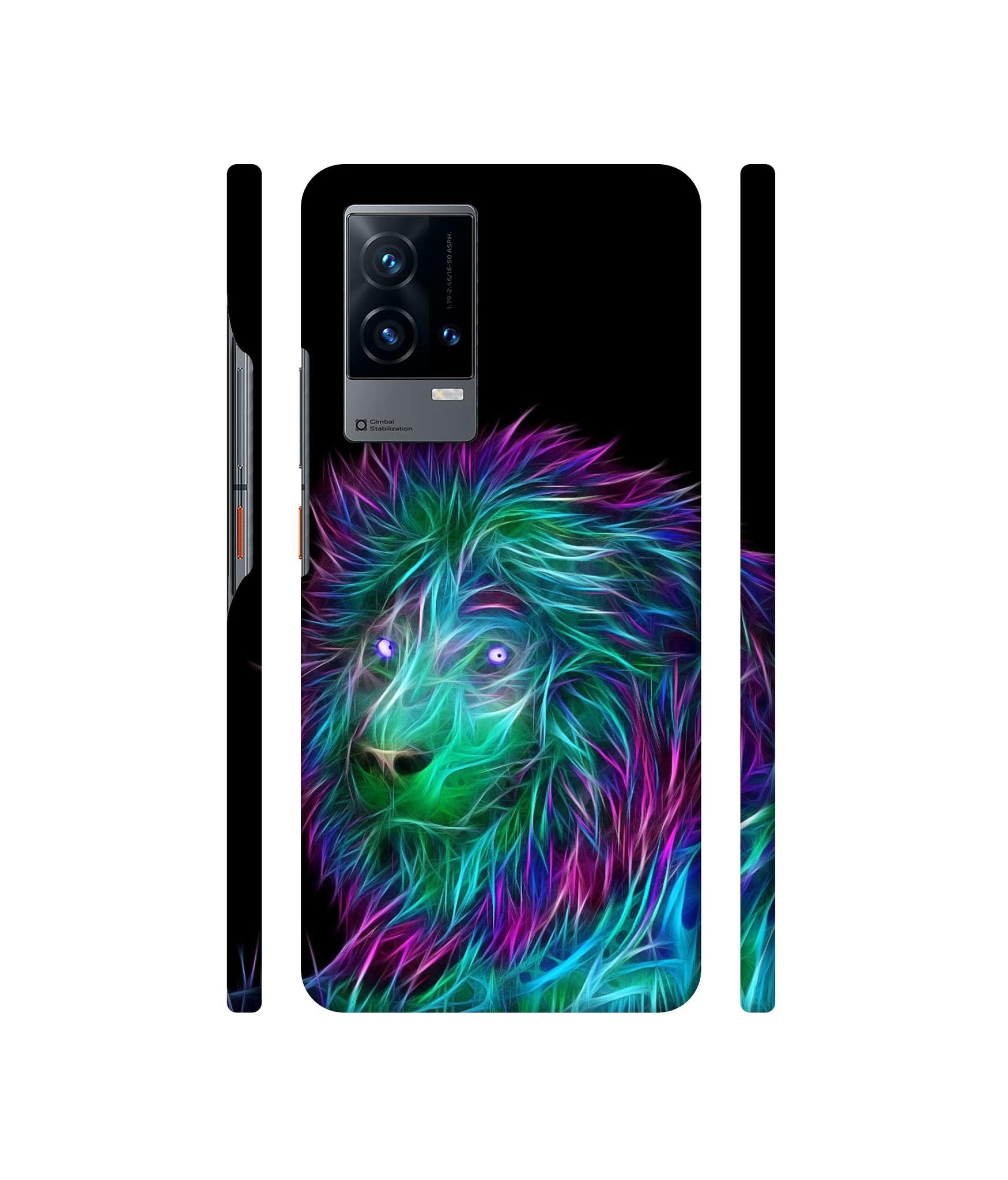 3D Lion Designer Hard Back Cover for Vivo iQOO 9 5G