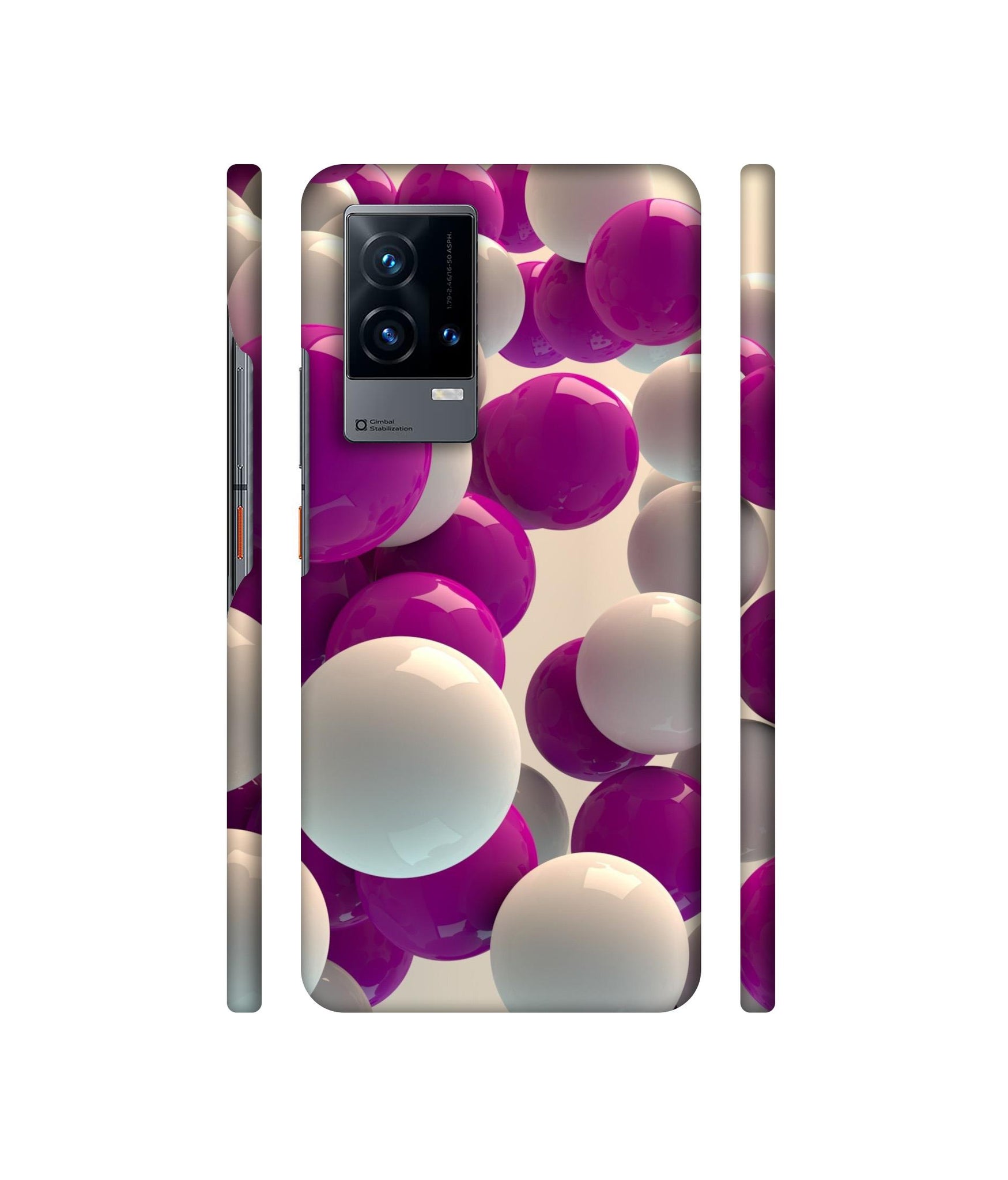 3D Balloons Designer Hard Back Cover for Vivo iQOO 9 5G