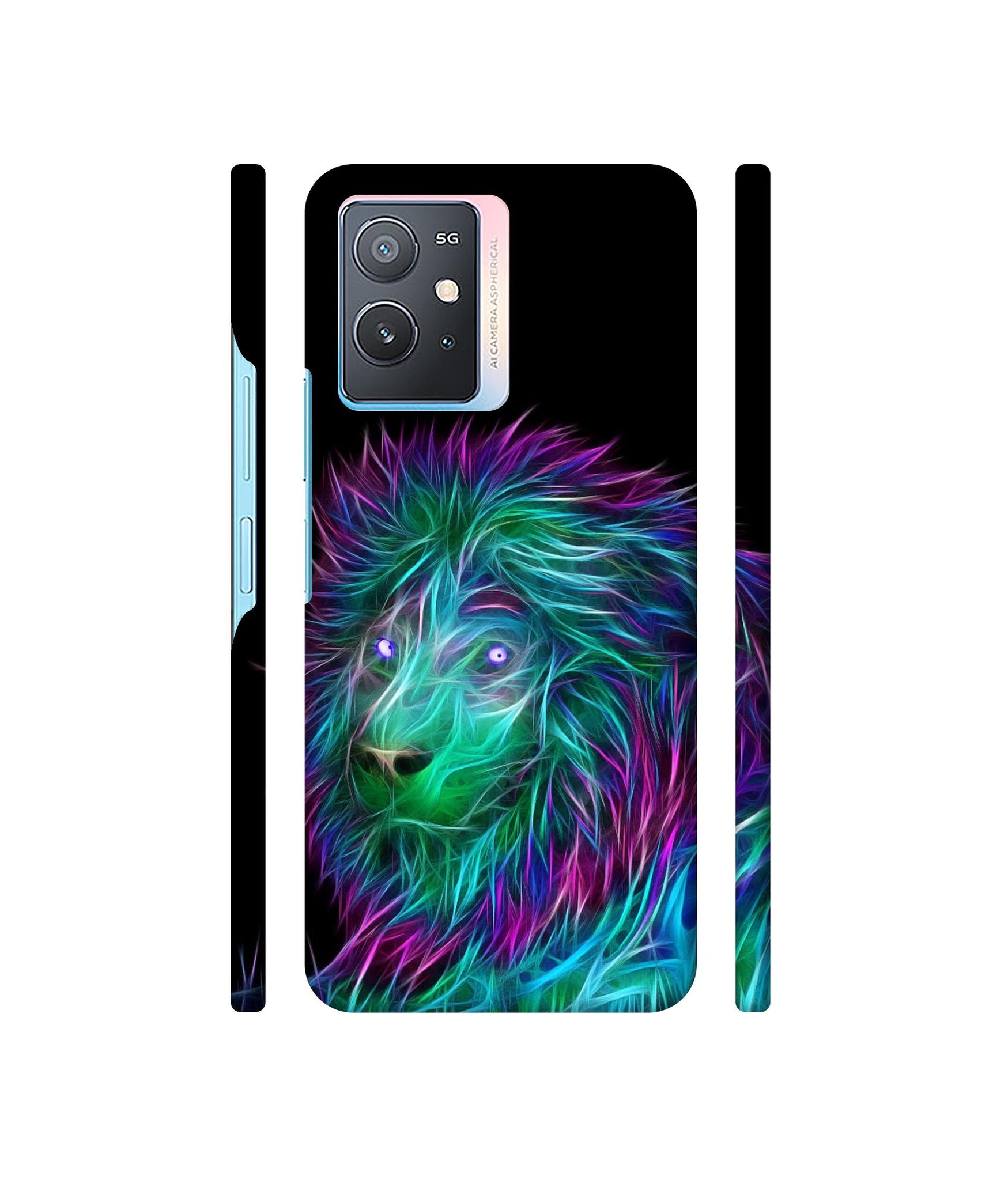 3D Lion Designer Hard Back Cover for Vivo iQOO Z6 5G