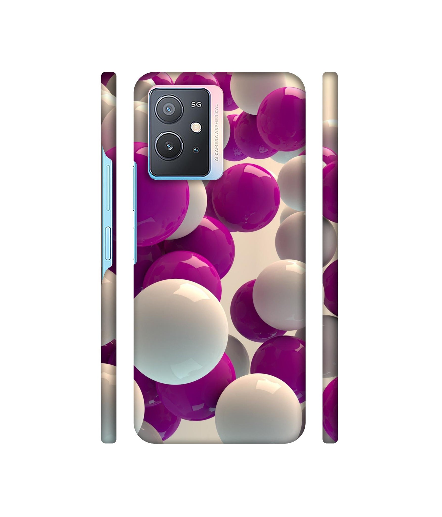 3D Balloons Designer Hard Back Cover for Vivo iQOO Z6 5G