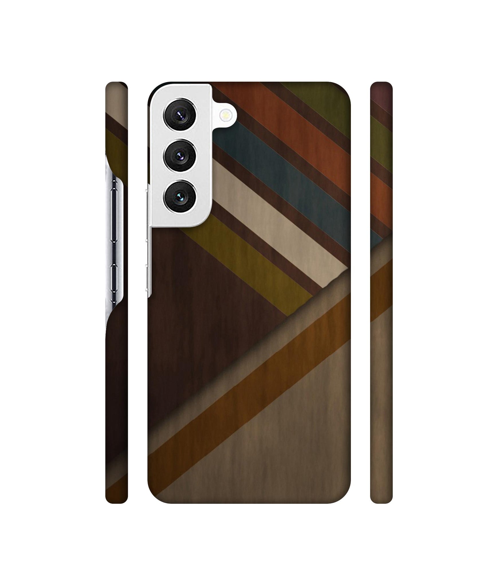 Colorful Wooden Pattern Designer Hard Back Cover for Samsung Galaxy S22 5G