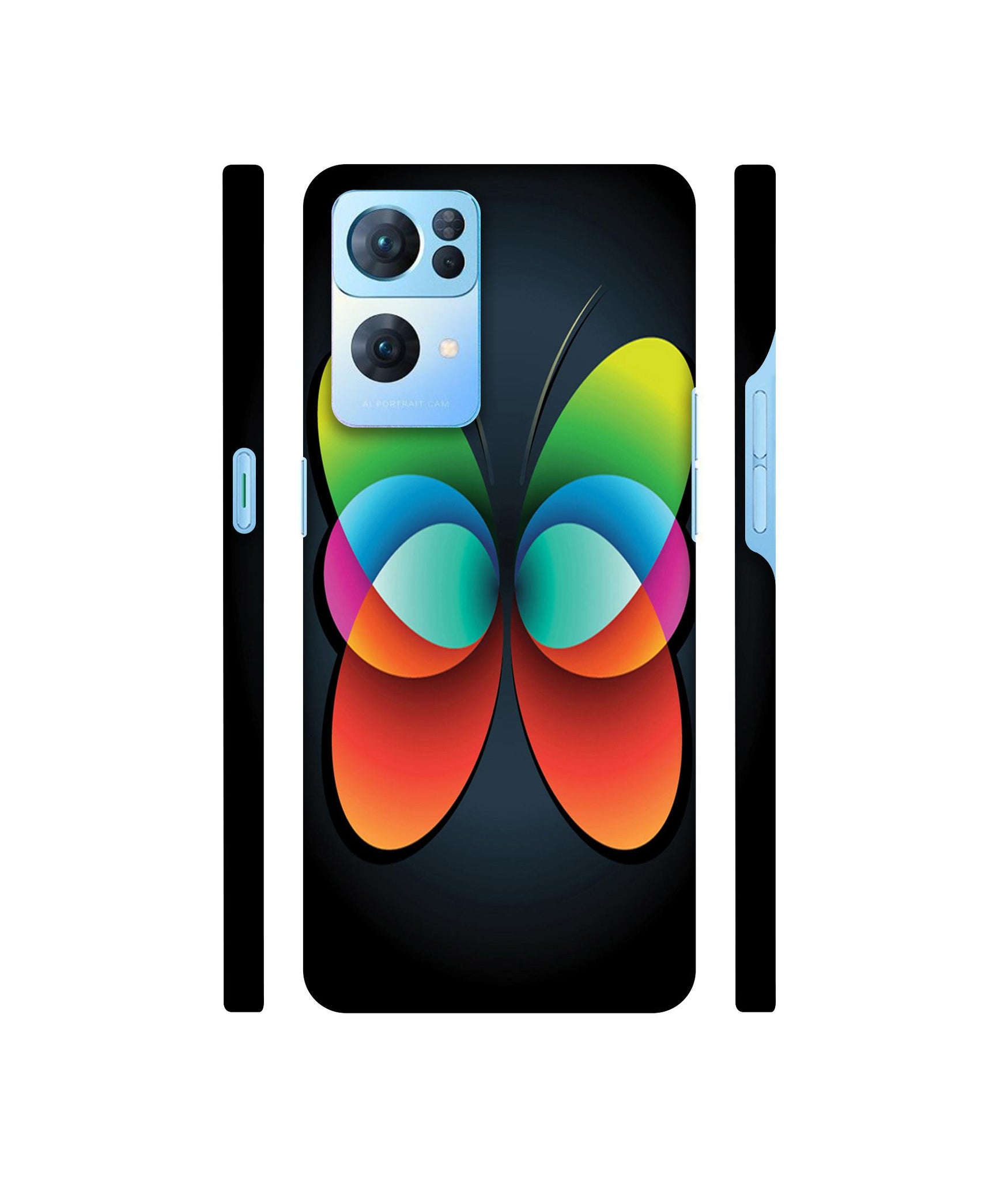 Colourfull Butterfly Designer Hard Back Cover for Oppo Reno7 Pro 5G