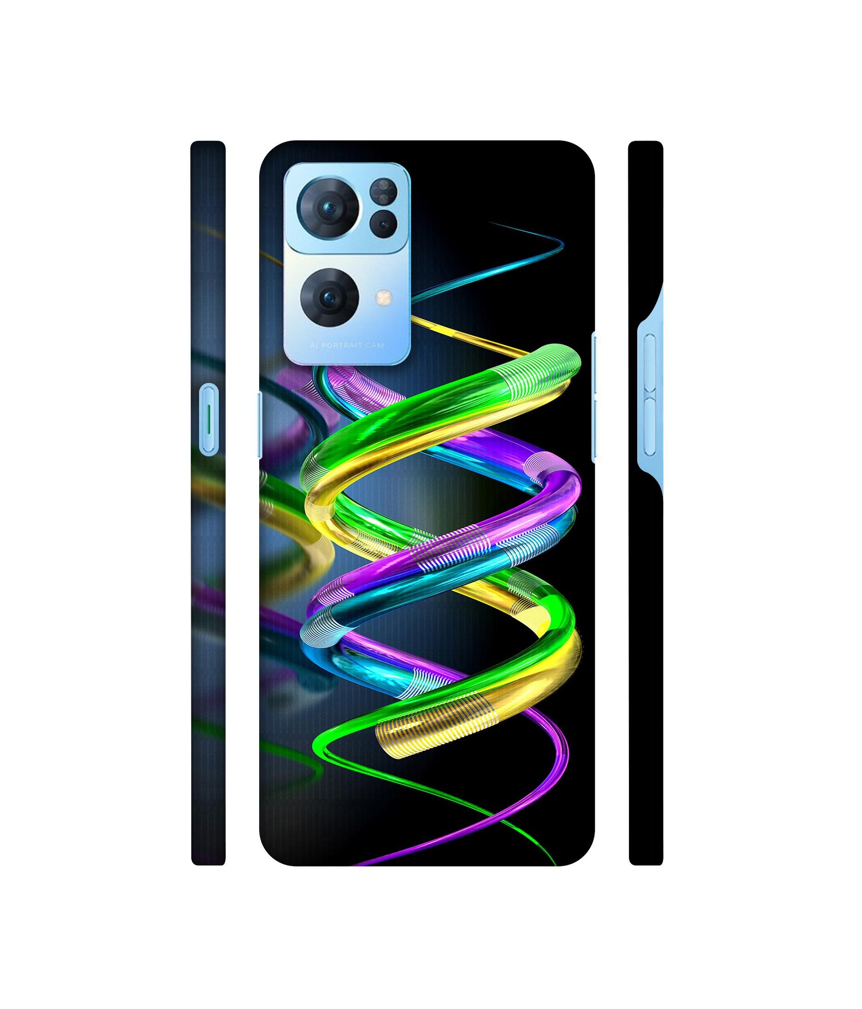 3D Spiral Designer Hard Back Cover for Oppo Reno7 Pro 5G