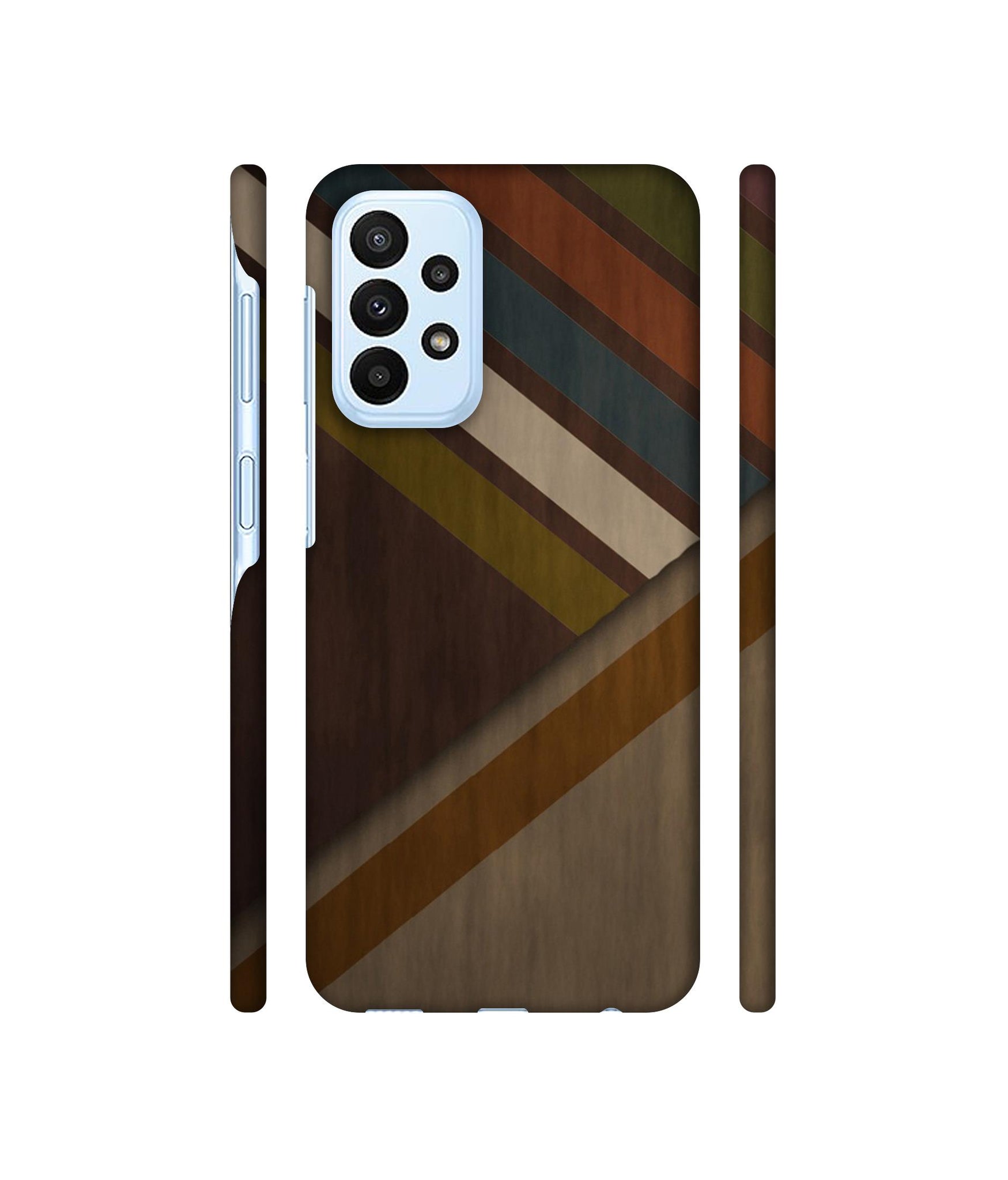Colorful Wooden Pattern Designer Hard Back Cover for Samsung Galaxy A23 4G