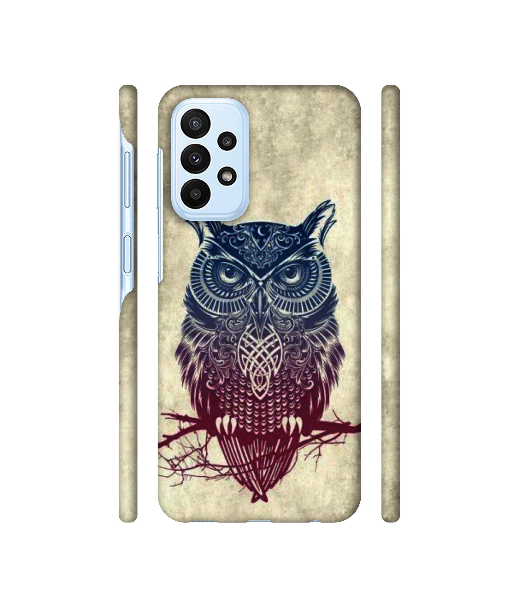 Owl Pattern Designer Hard Back Cover for Samsung Galaxy A23 4G