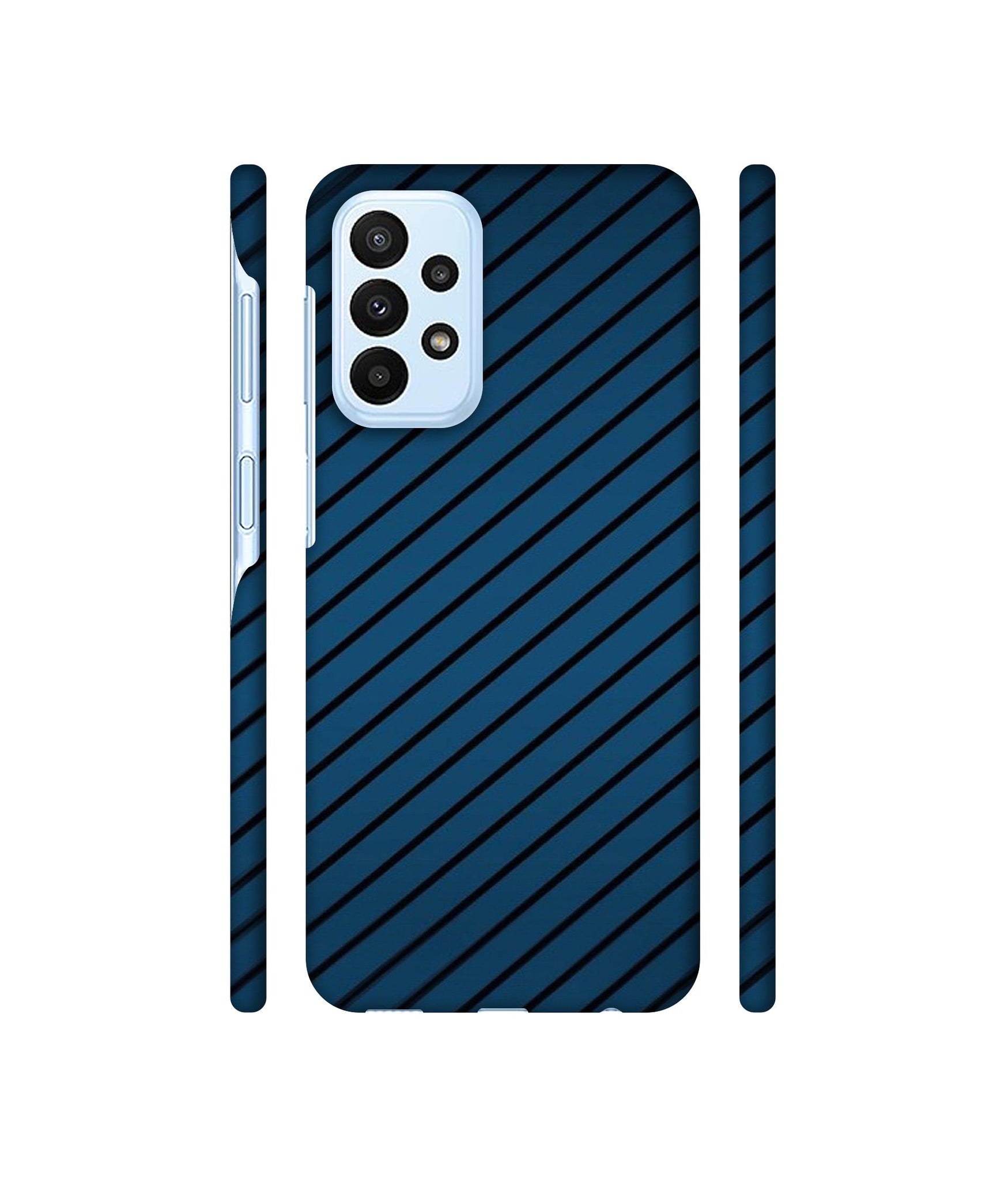 Blue Stripes Designer Hard Back Cover for Samsung Galaxy A23 4G
