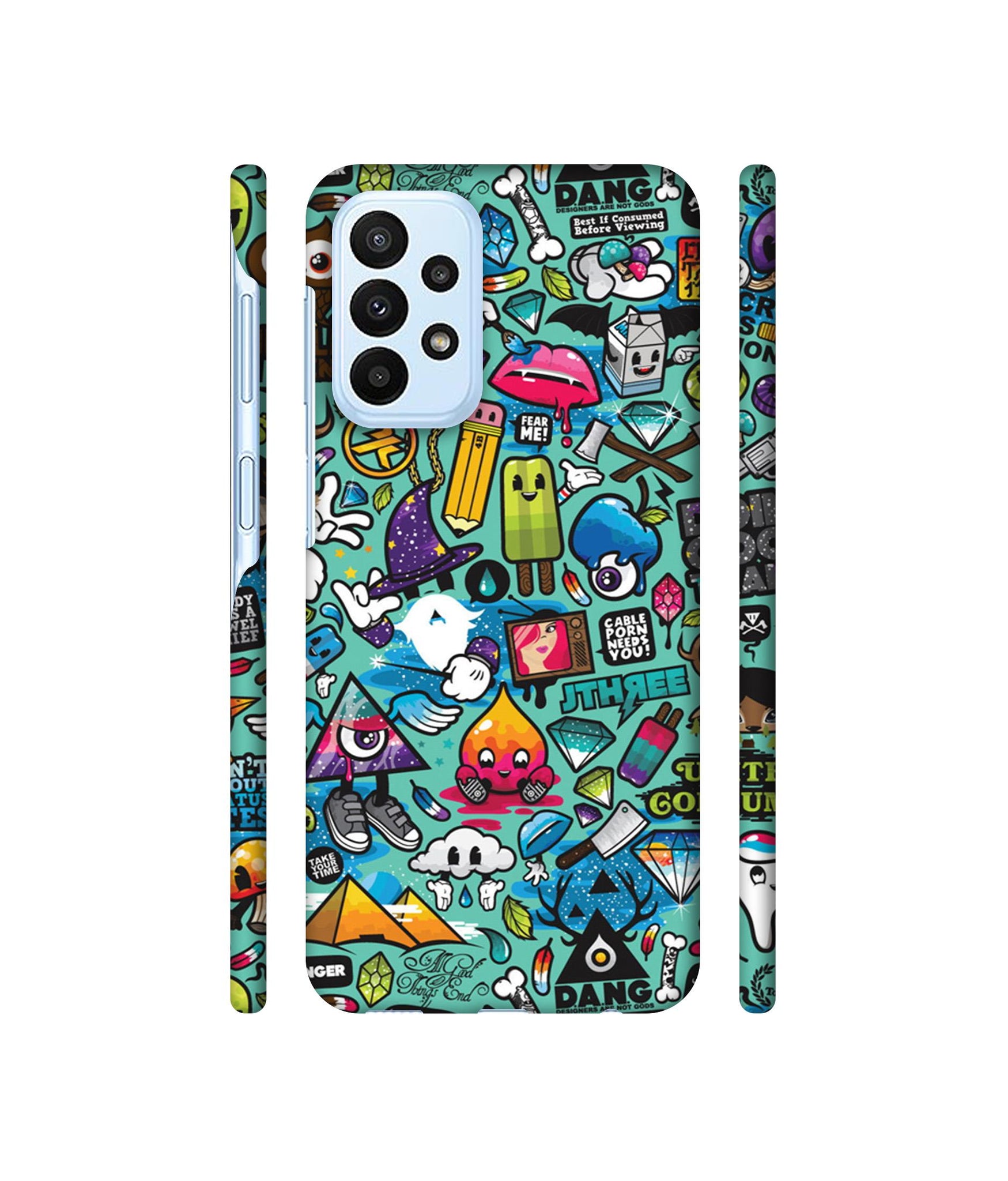Crazy Designer Hard Back Cover for Samsung Galaxy A23 4G