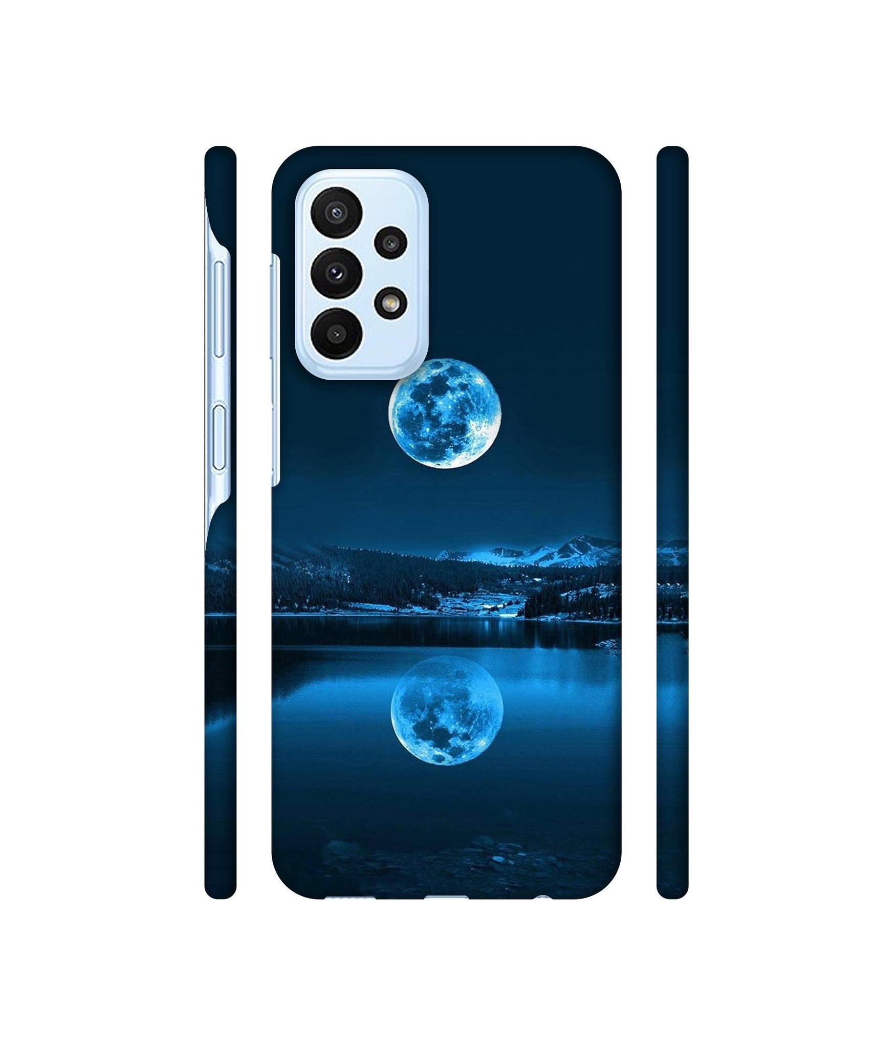 Moon Pattern Print Designer Hard Back Cover for Samsung Galaxy A23 4G