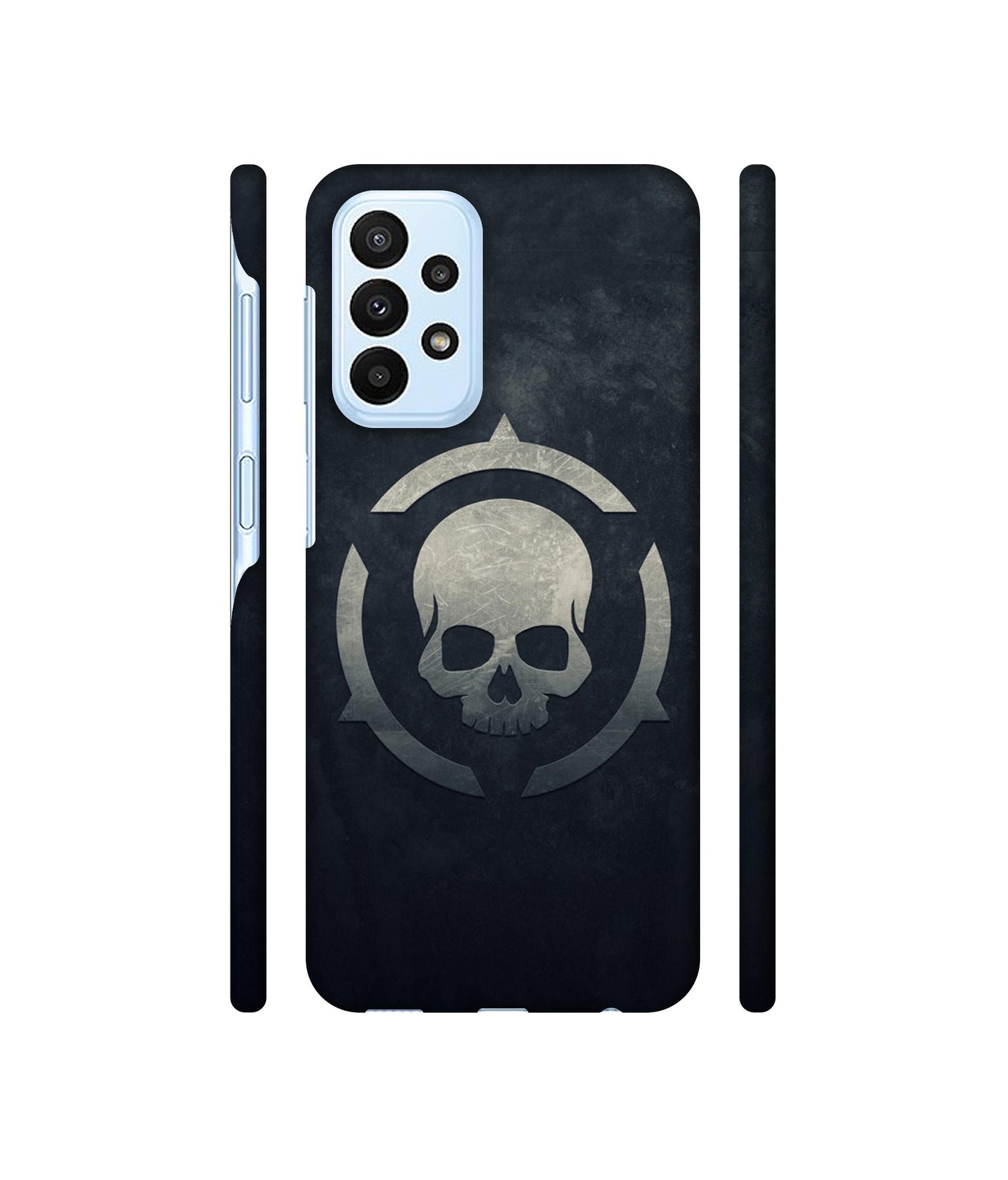Skull Pattern Print Designer Hard Back Cover for Samsung Galaxy A23 4G