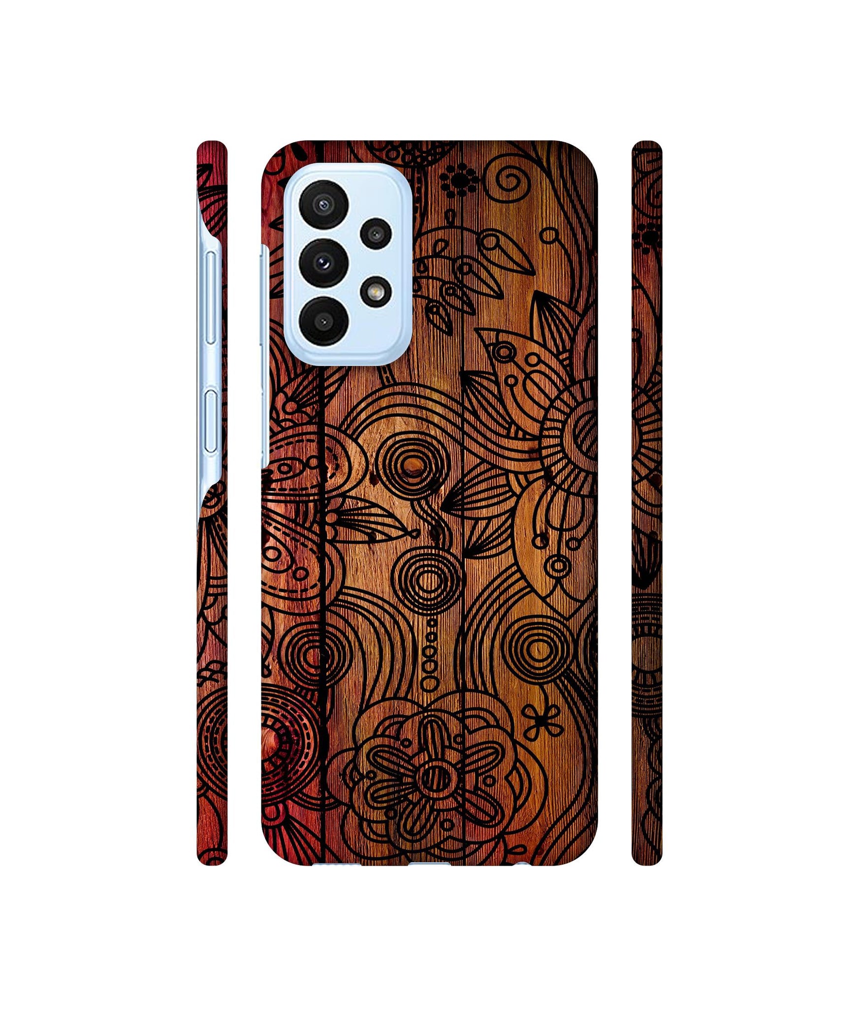 Dark Wooden Background Designer Hard Back Cover for Samsung Galaxy A23 4G